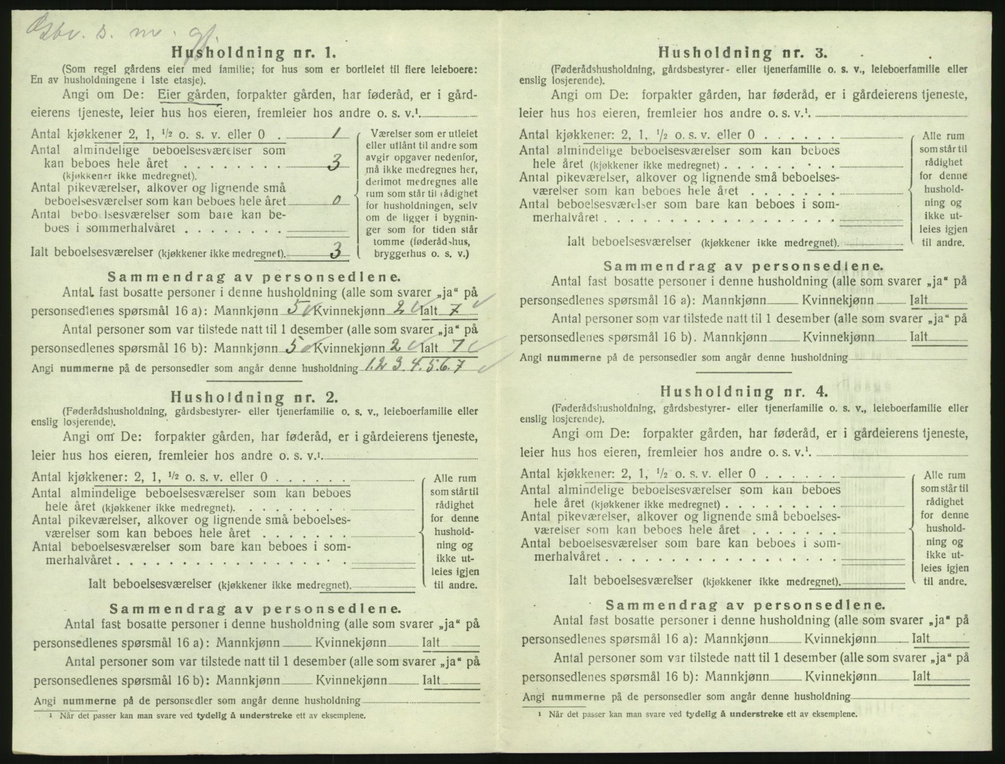 SAKO, 1920 census for Tjølling, 1920, p. 976