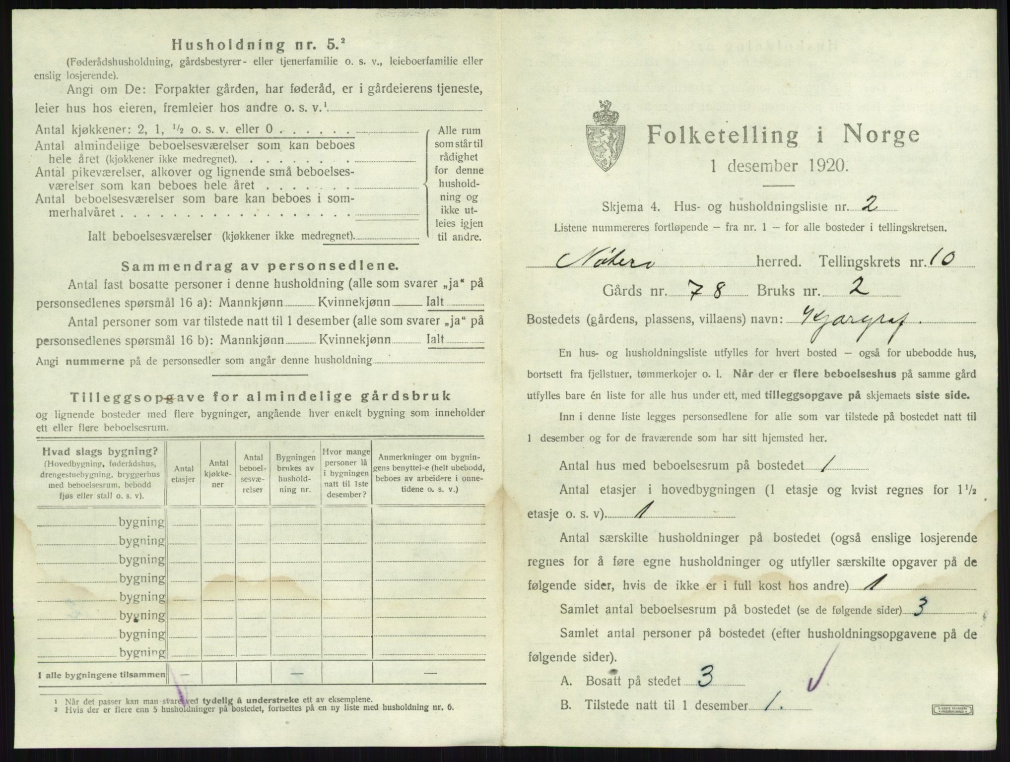 SAKO, 1920 census for Nøtterøy, 1920, p. 1977