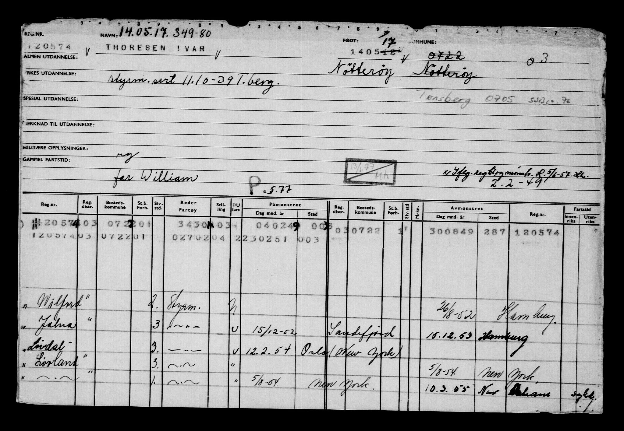 Direktoratet for sjømenn, AV/RA-S-3545/G/Gb/L0148: Hovedkort, 1917, p. 521