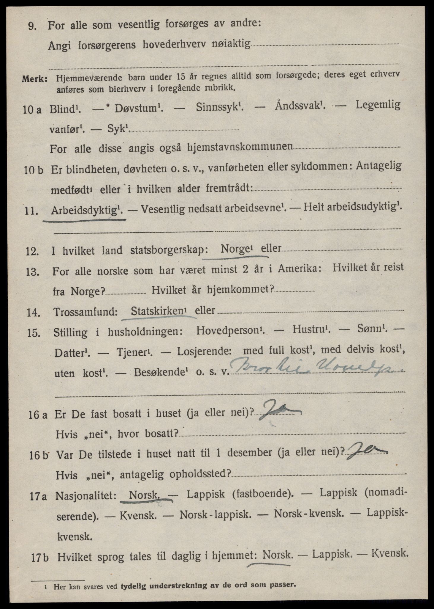 SAT, 1920 census for Sør-Frøya, 1920, p. 5140