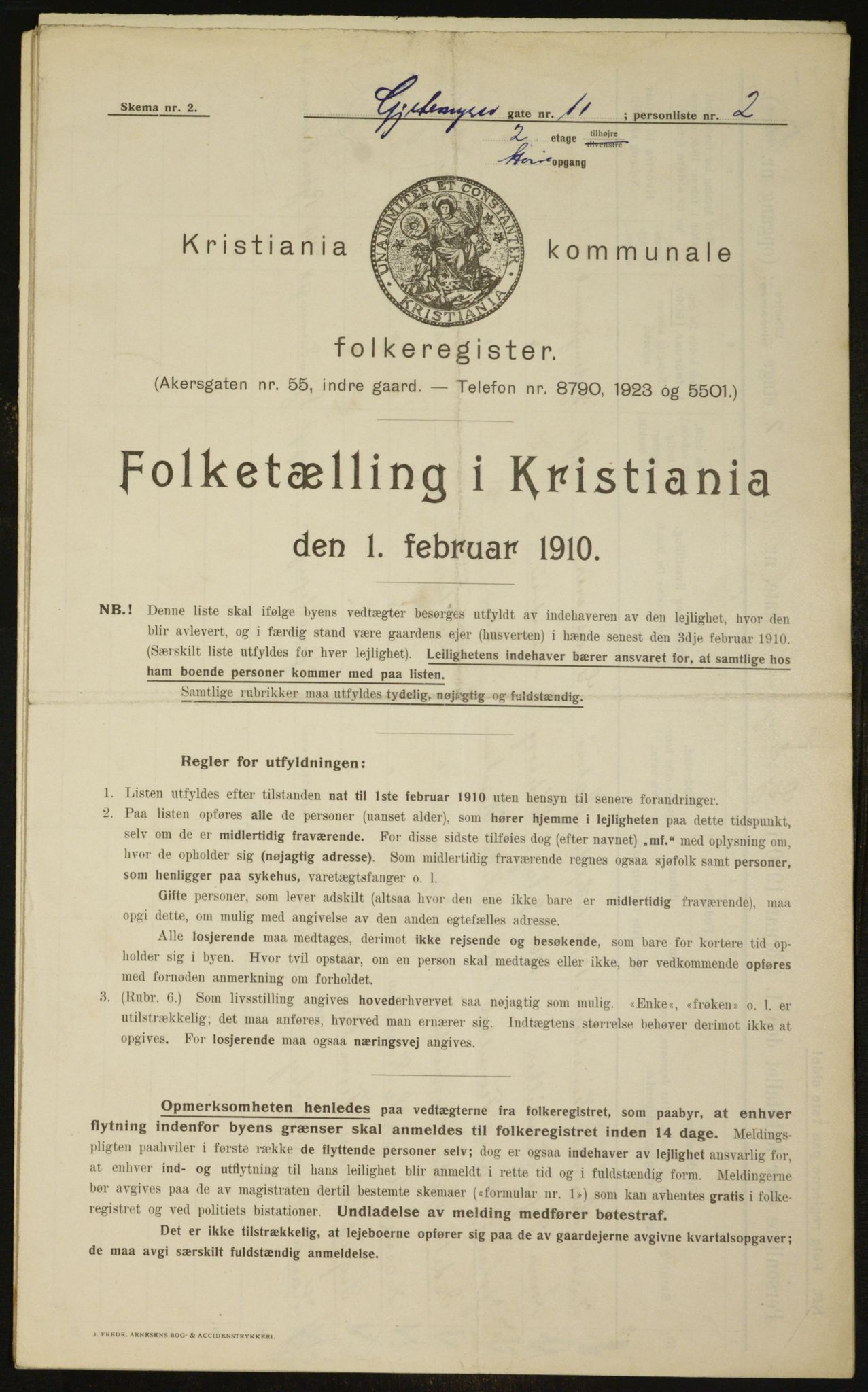 OBA, Municipal Census 1910 for Kristiania, 1910, p. 27348