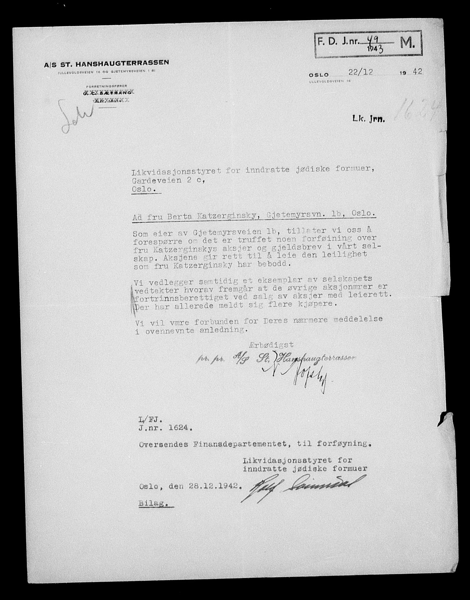 Justisdepartementet, Tilbakeføringskontoret for inndratte formuer, AV/RA-S-1564/H/Hc/Hcc/L0950: --, 1945-1947, p. 515