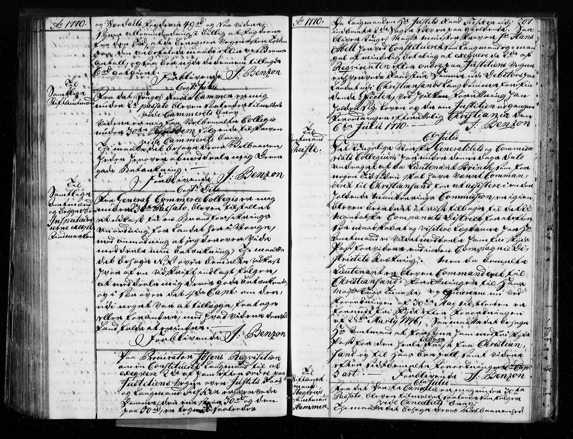 Stattholderembetet 1572-1771, AV/RA-EA-2870/Bf/L0008: Stattholderprotokoll (allmenn kopibok), 1769-1770, p. 206b-207a