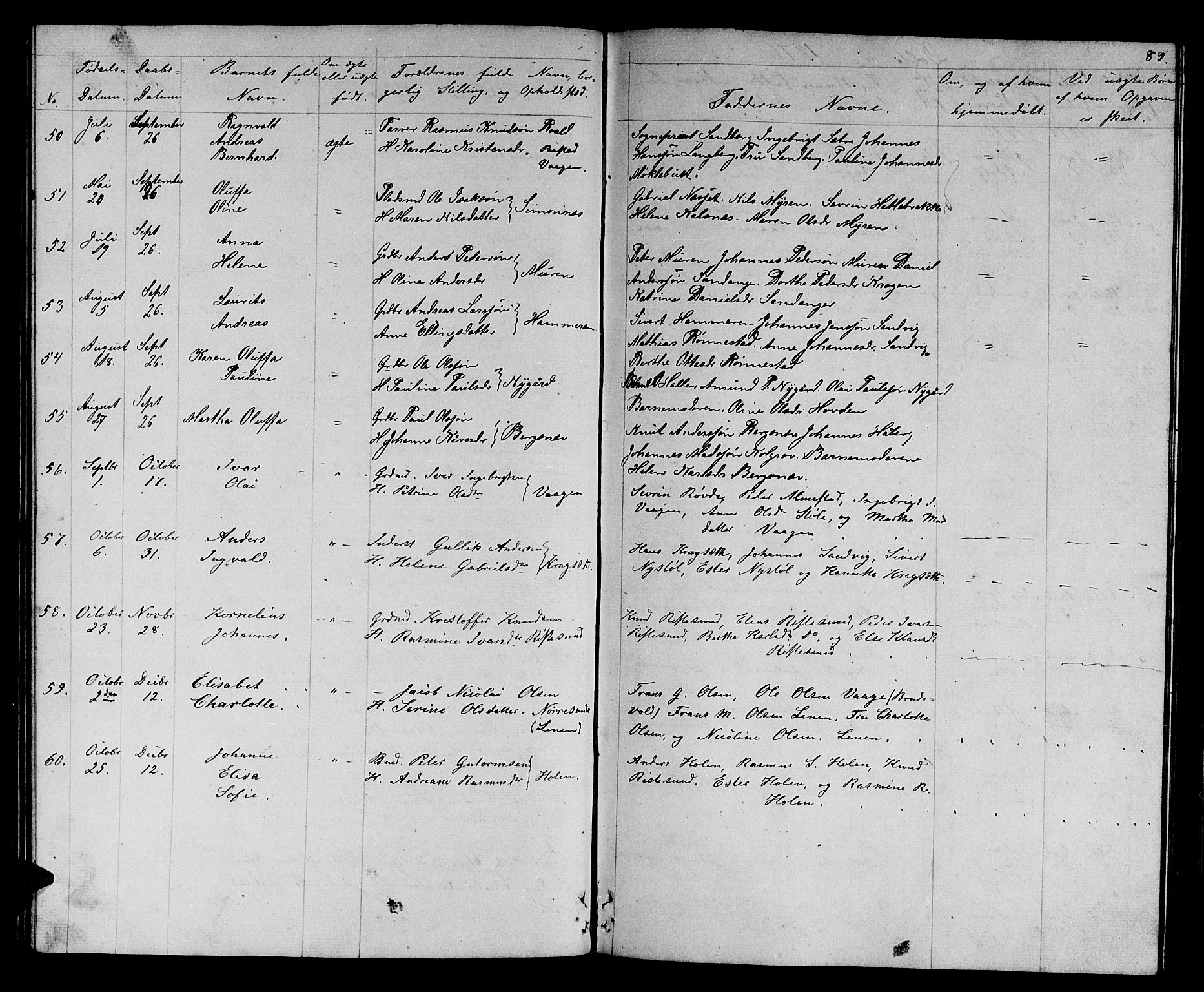 Ministerialprotokoller, klokkerbøker og fødselsregistre - Møre og Romsdal, AV/SAT-A-1454/503/L0047: Parish register (copy) no. 503C02, 1854-1884, p. 89