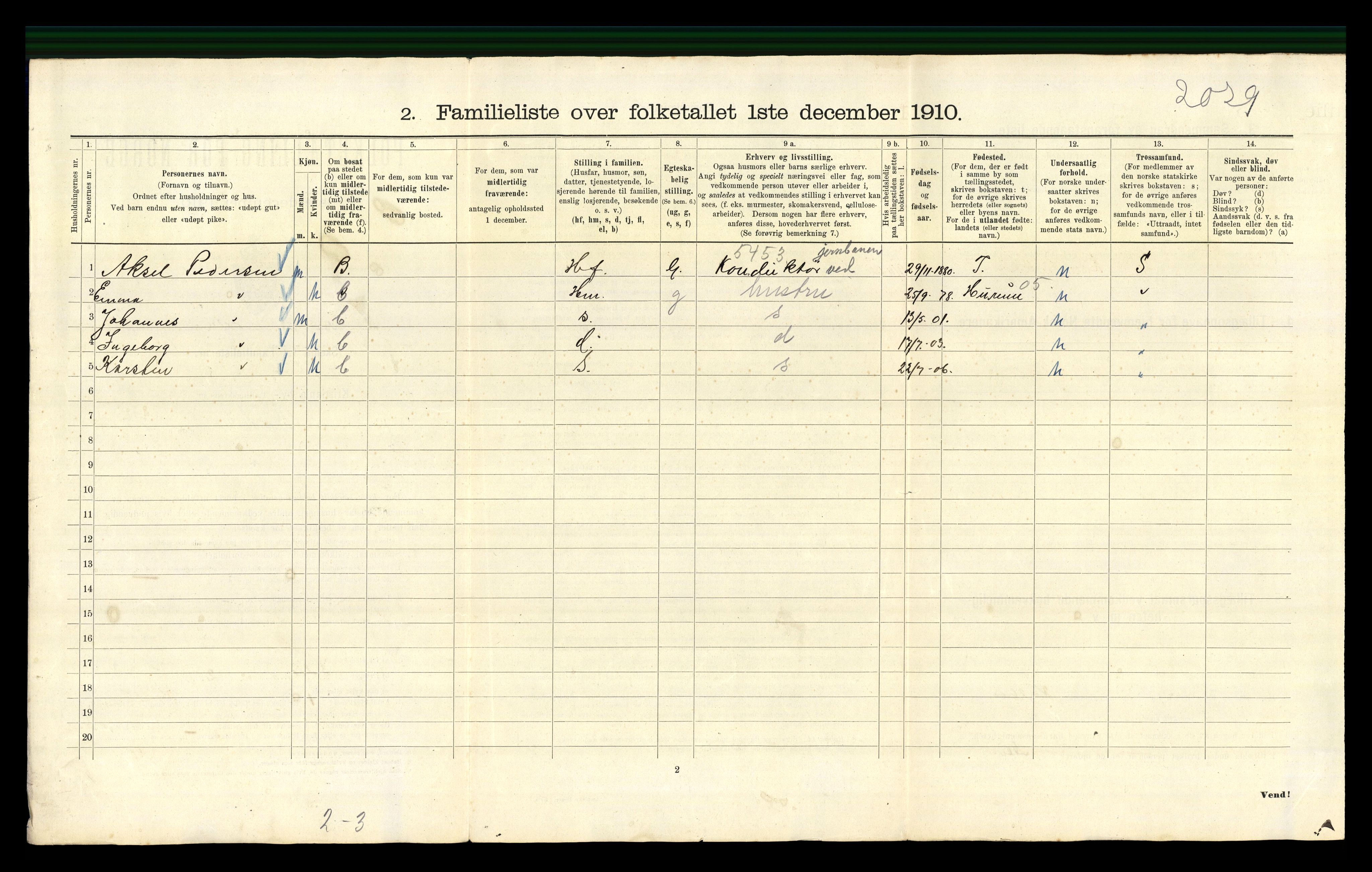 RA, 1910 census for Kristiania, 1910, p. 4198