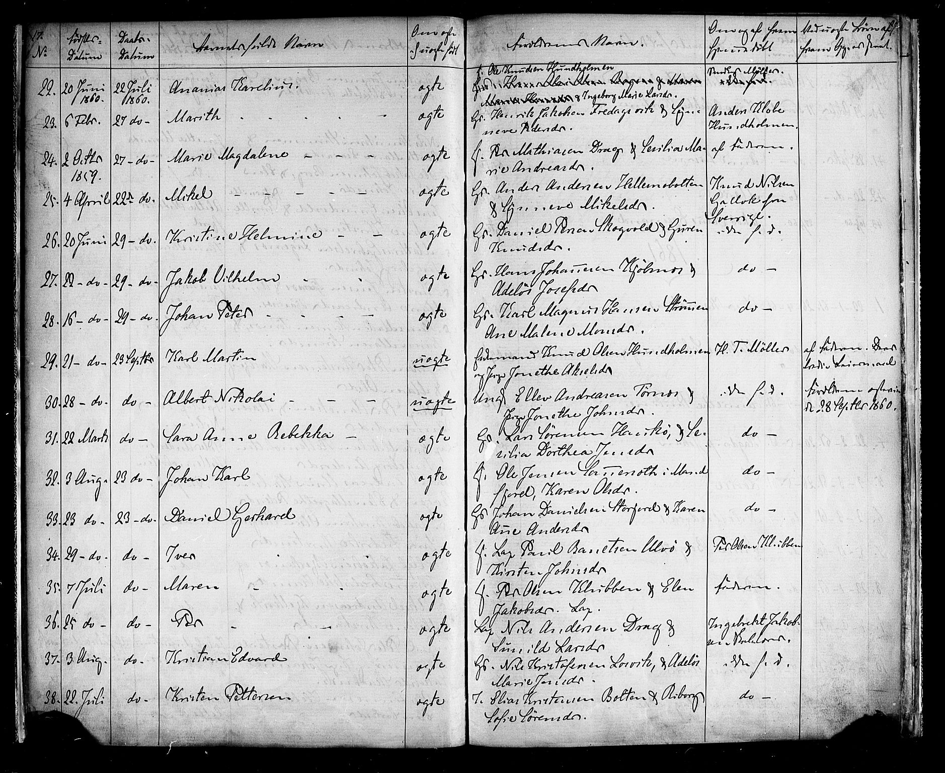 Ministerialprotokoller, klokkerbøker og fødselsregistre - Nordland, AV/SAT-A-1459/861/L0866: Parish register (official) no. 861A01, 1854-1864