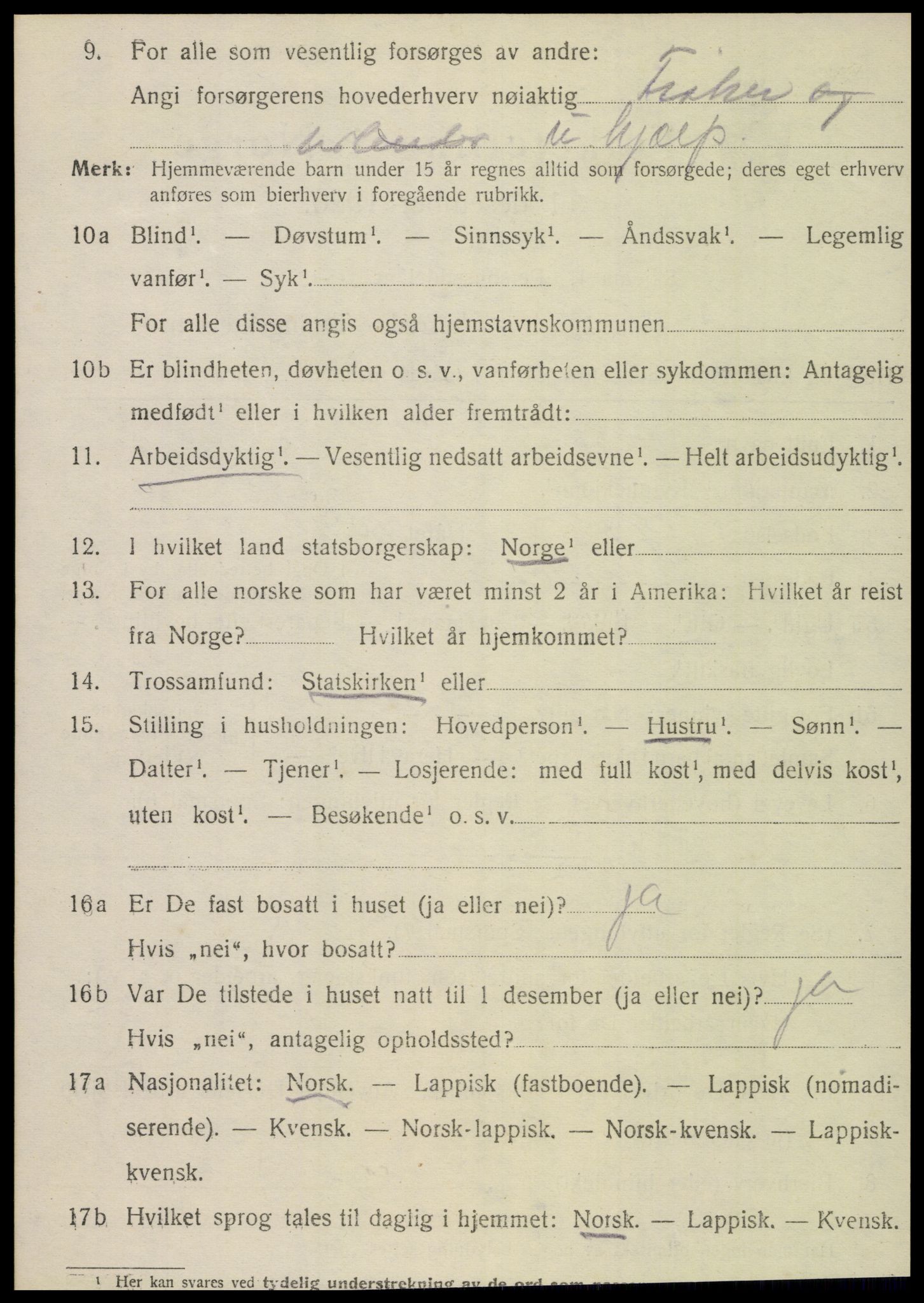 SAT, 1920 census for Dønnes, 1920, p. 573