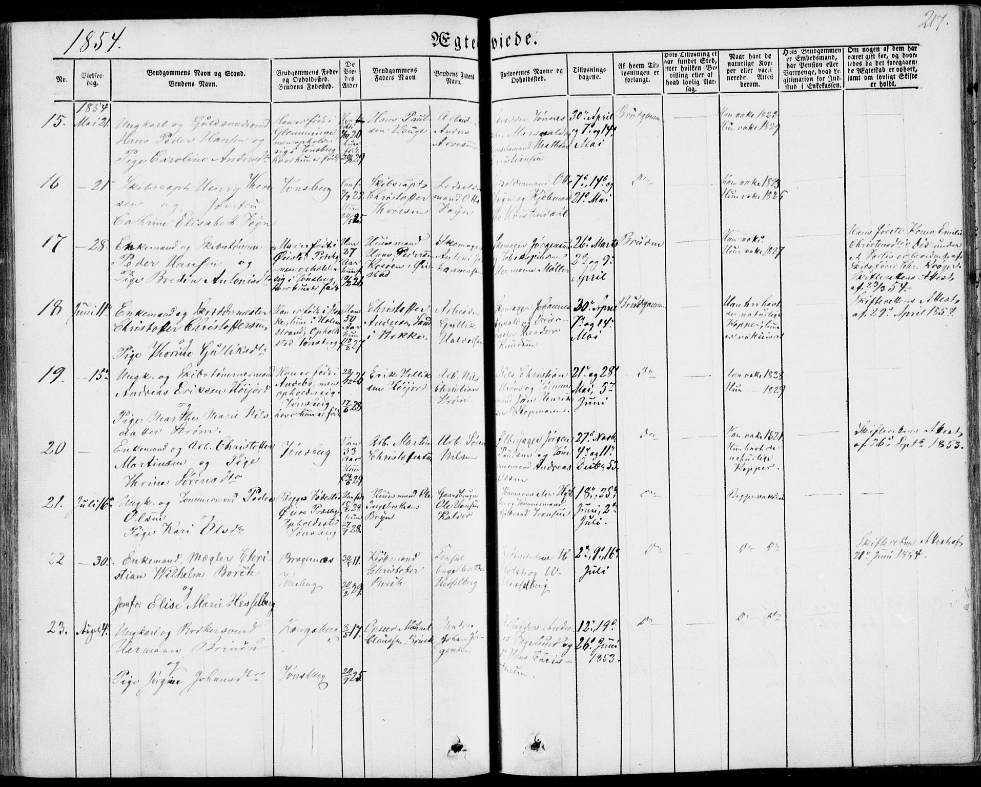 Tønsberg kirkebøker, AV/SAKO-A-330/F/Fa/L0007: Parish register (official) no. I 7, 1845-1854, p. 217