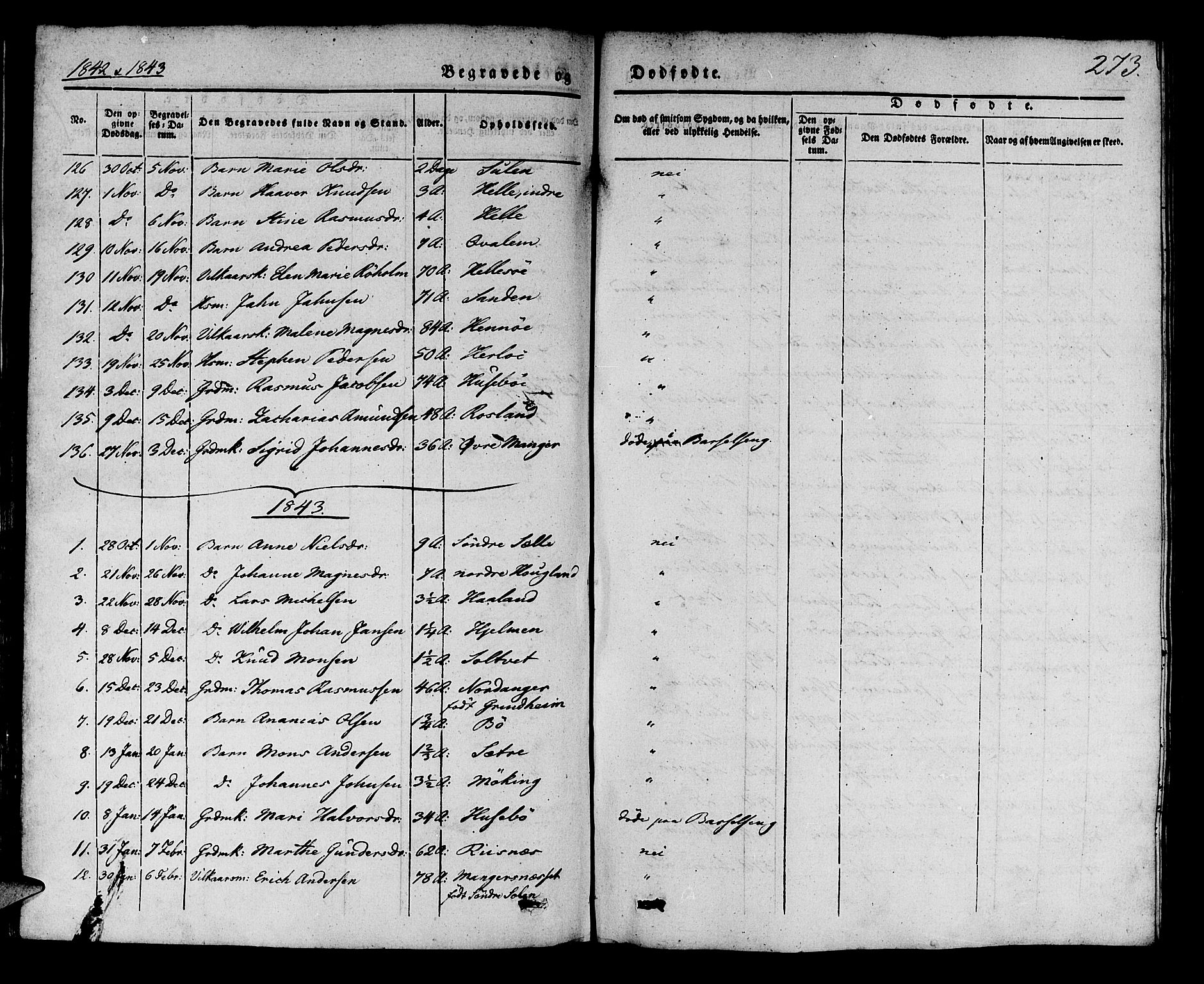 Manger sokneprestembete, SAB/A-76801/H/Haa: Parish register (official) no. A 5, 1839-1848, p. 273