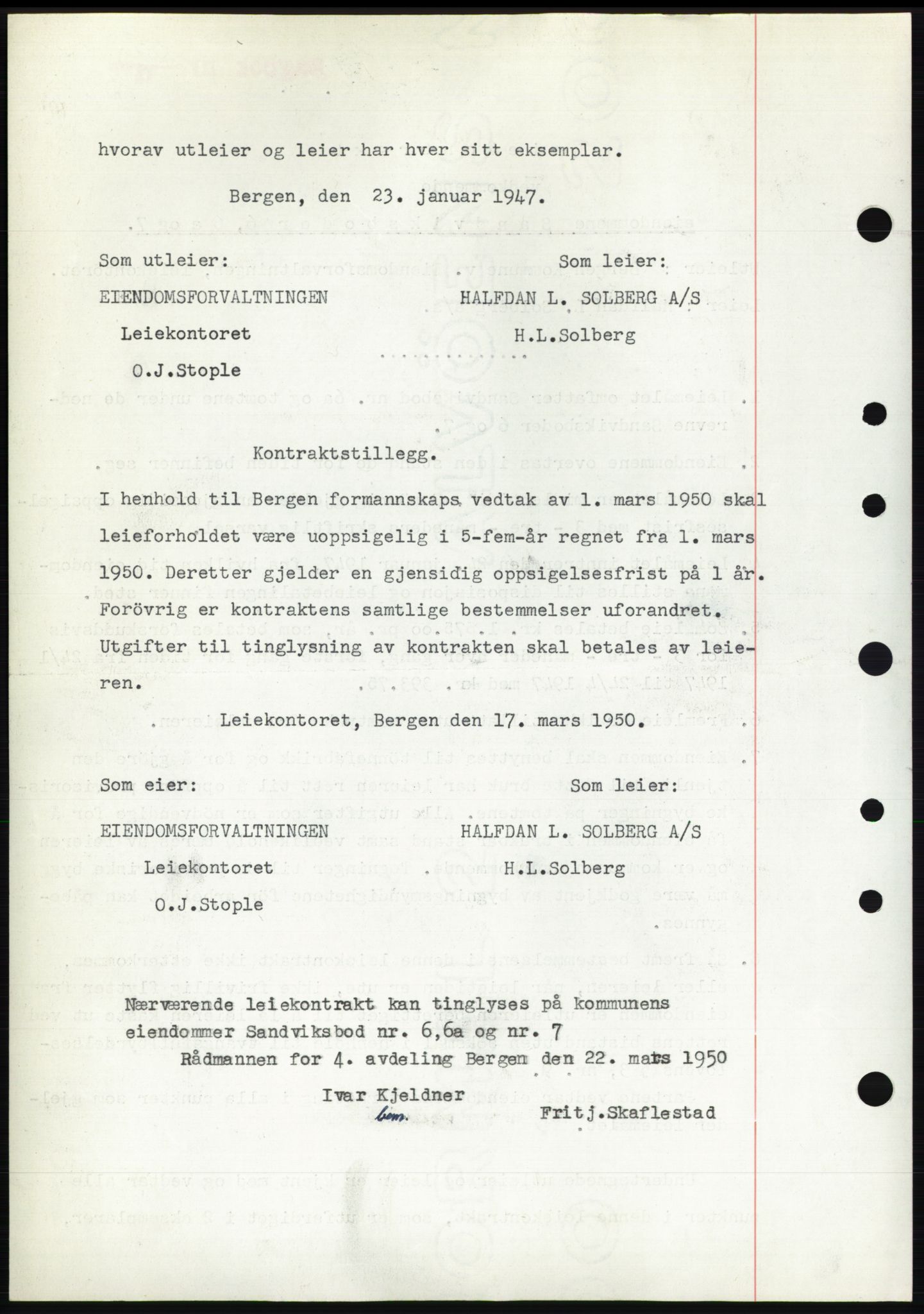 Byfogd og Byskriver i Bergen, AV/SAB-A-3401/03/03Bd/L0003: Mortgage book no. B29-39, 1947-1950, Diary no: : 2939/1950