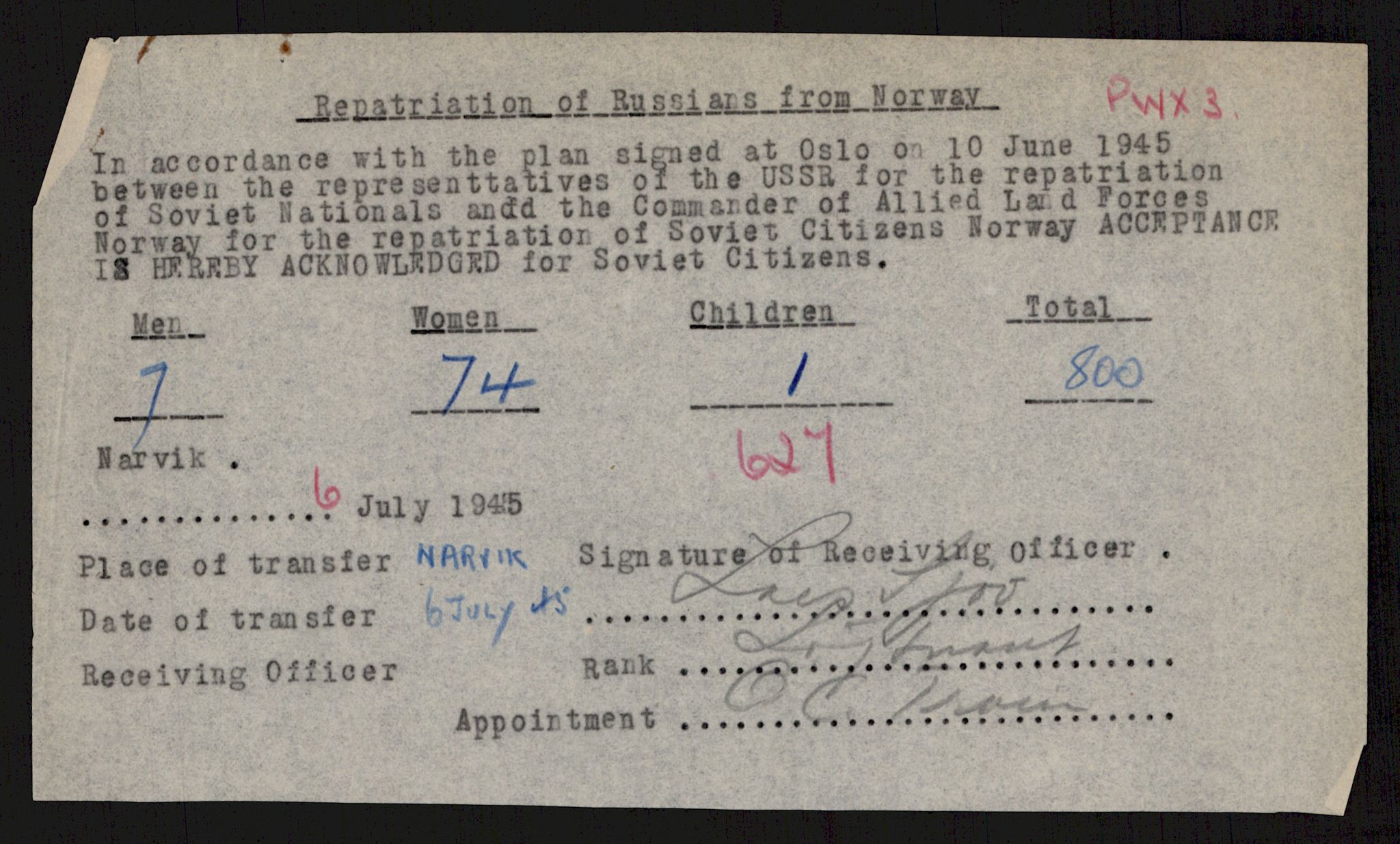 Flyktnings- og fangedirektoratet, Repatrieringskontoret, RA/S-1681/D/Db/L0016: Displaced Persons (DPs) og sivile tyskere, 1945-1948, p. 356