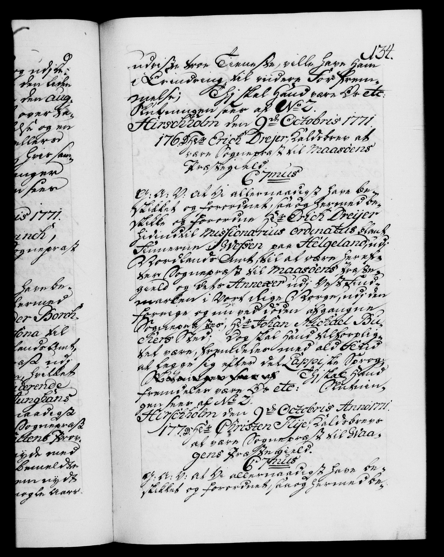 Danske Kanselli 1572-1799, RA/EA-3023/F/Fc/Fca/Fcaa/L0045: Norske registre "Norske eller 3. dept.s åpne brev, 1771-1773, p. 134a