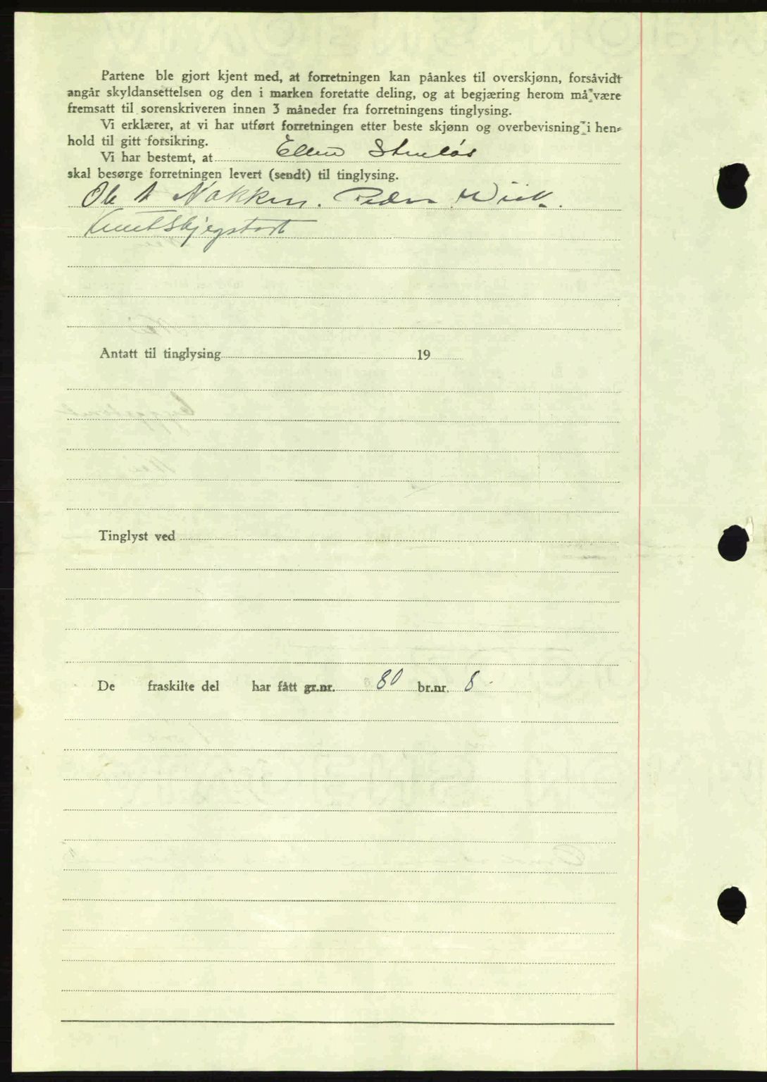 Romsdal sorenskriveri, AV/SAT-A-4149/1/2/2C: Mortgage book no. A17, 1944-1945, Diary no: : 475/1945