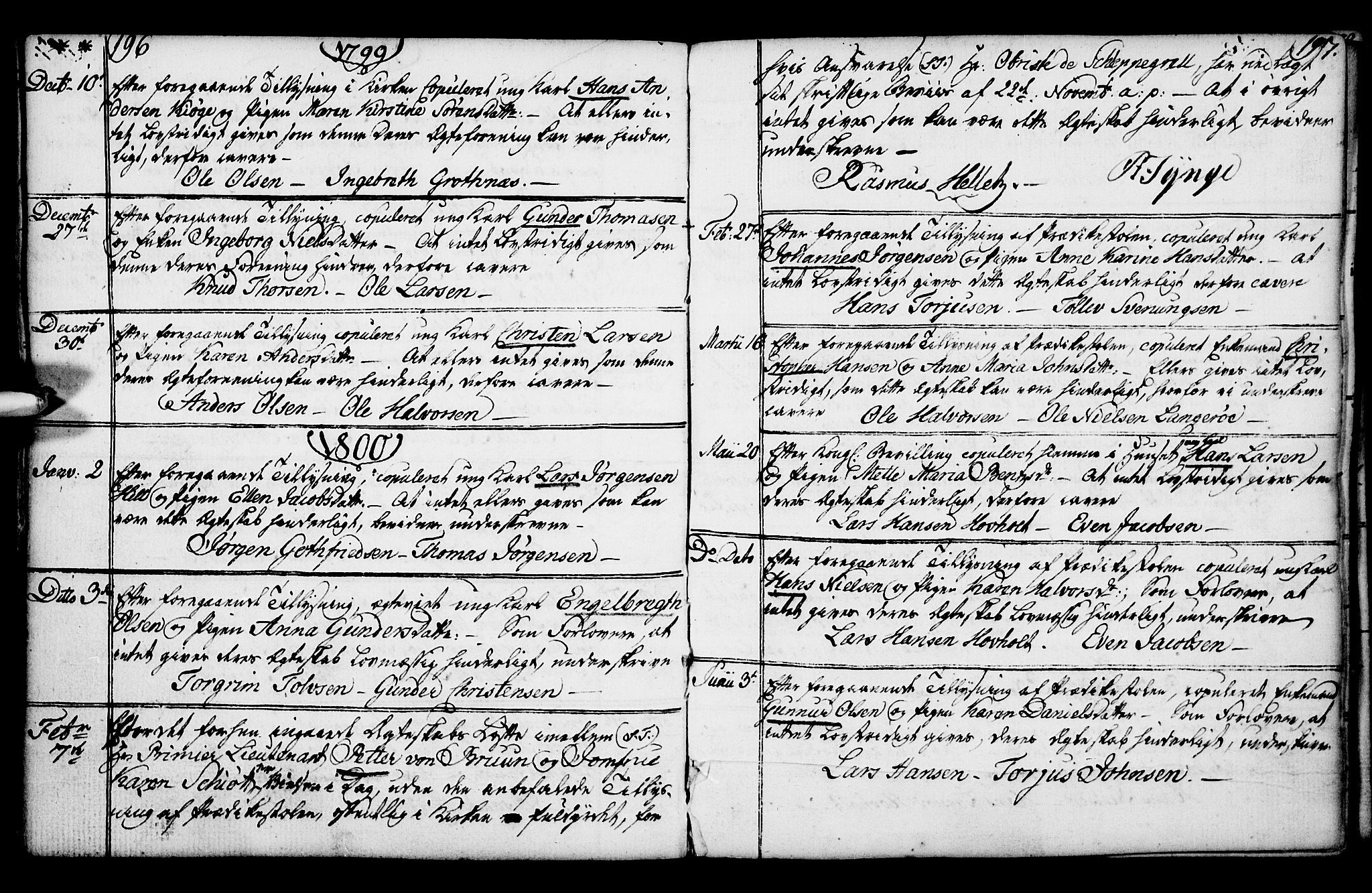 Porsgrunn kirkebøker , SAKO/A-104/F/Fa/L0003: Parish register (official) no. 3, 1764-1814, p. 196-197