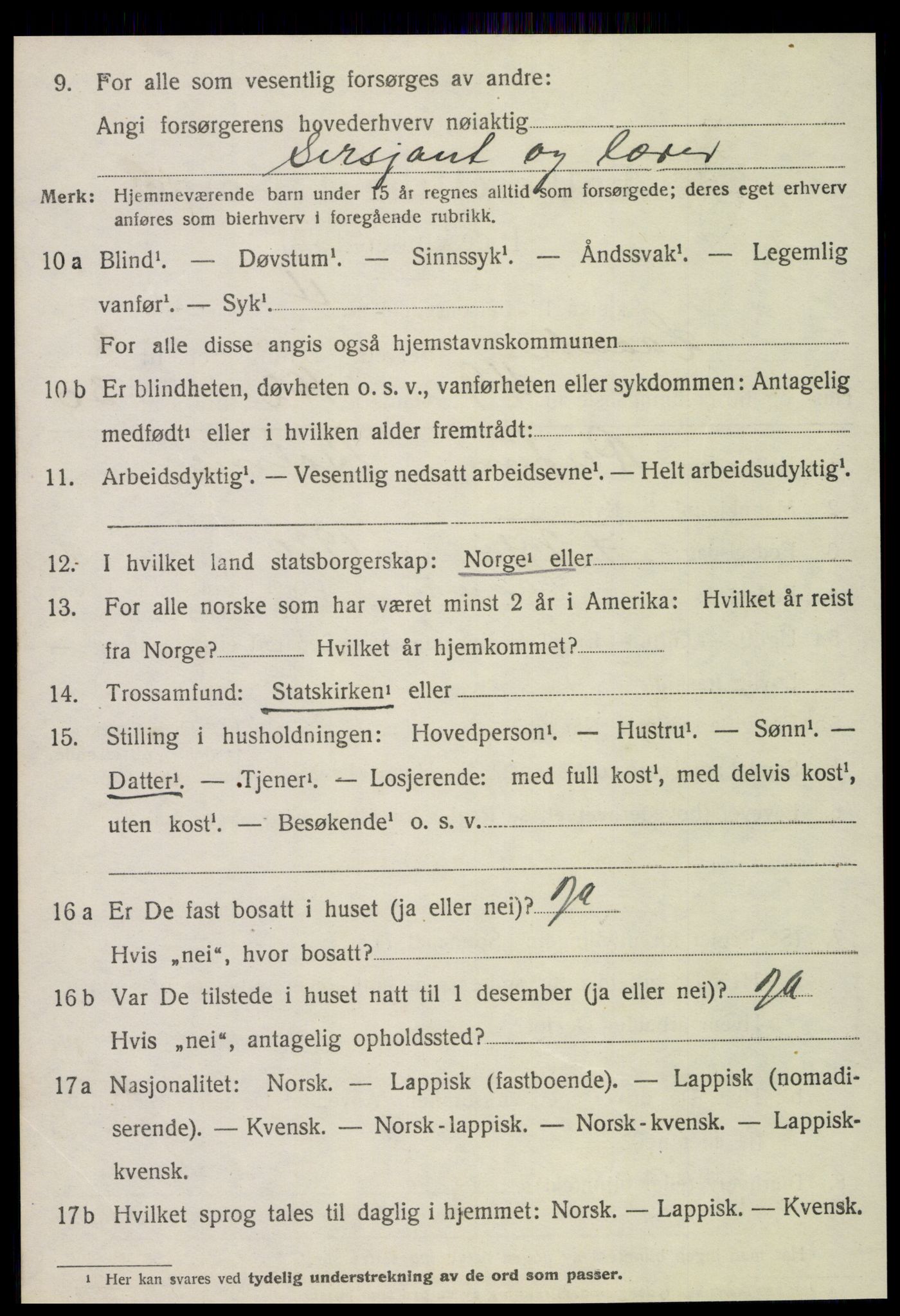 SAT, 1920 census for Lånke, 1920, p. 2289