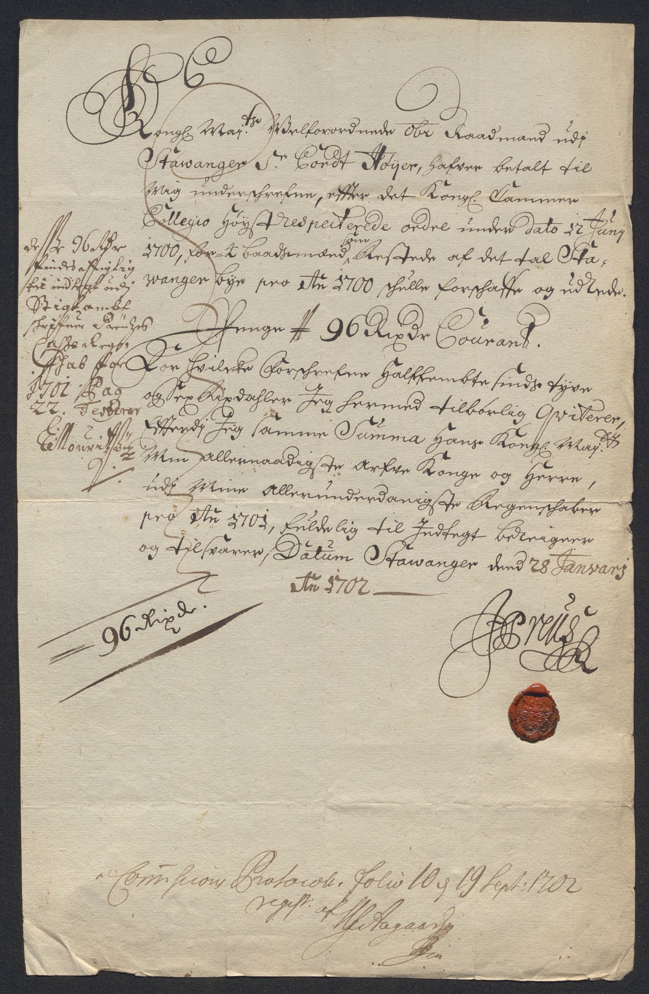 Rentekammeret inntil 1814, Reviderte regnskaper, Byregnskaper, AV/RA-EA-4066/R/Ro/L0302: [O4] Kontribusjonsregnskap, 1687-1711, p. 257