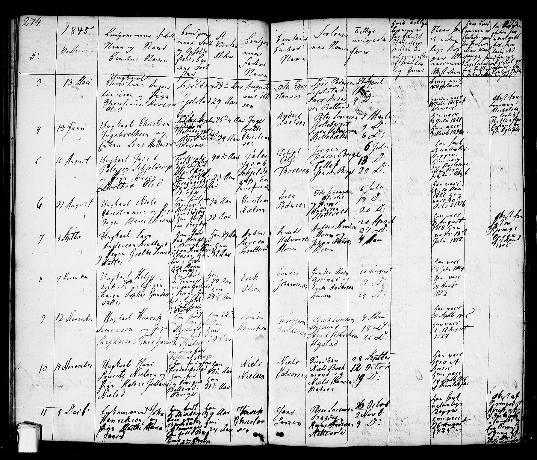 Borge prestekontor Kirkebøker, AV/SAO-A-10903/F/Fa/L0004: Parish register (official) no. I 4, 1836-1848, p. 274-275