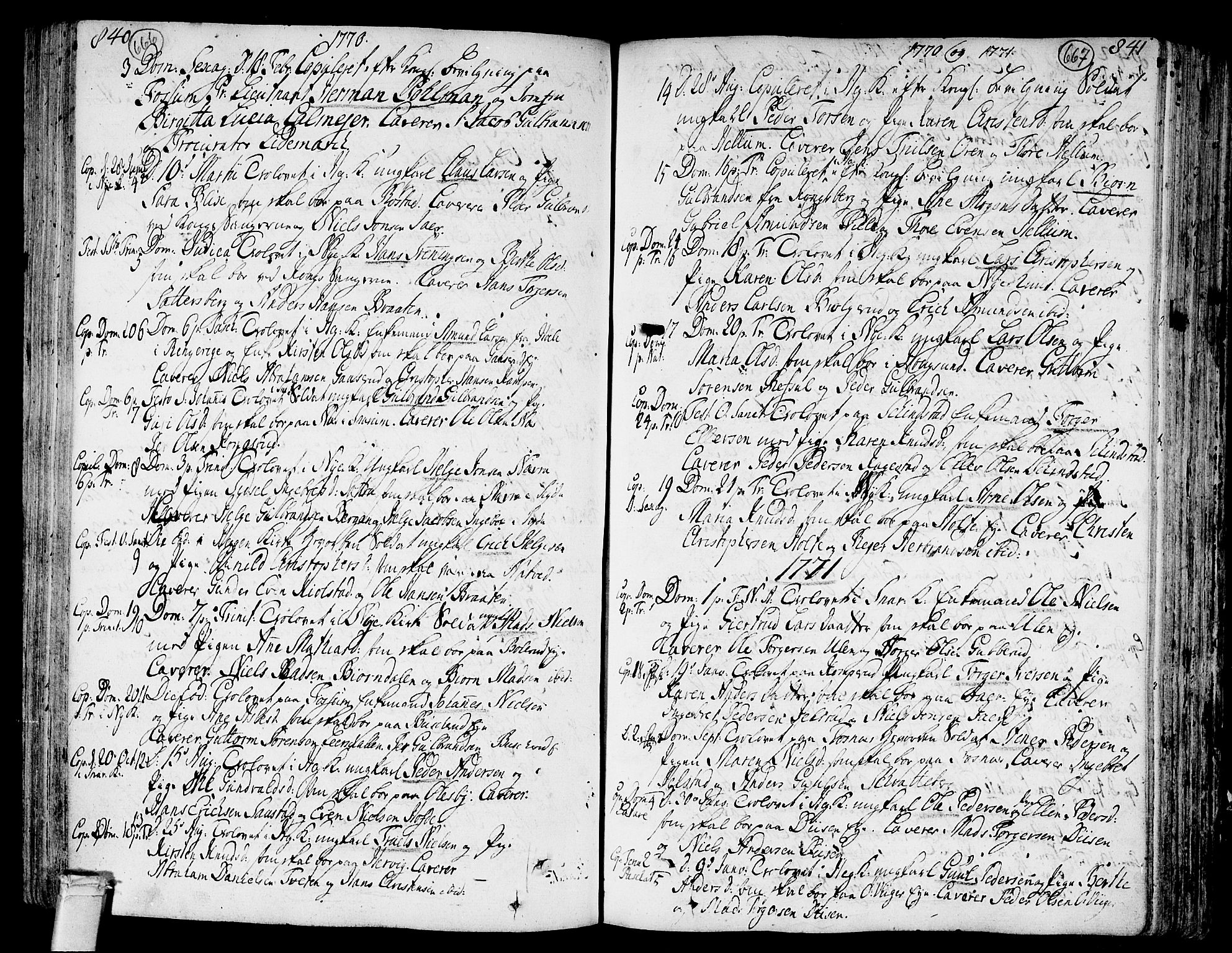 Modum kirkebøker, AV/SAKO-A-234/F/Fa/L0002: Parish register (official) no. 2, 1741-1782, p. 666-667