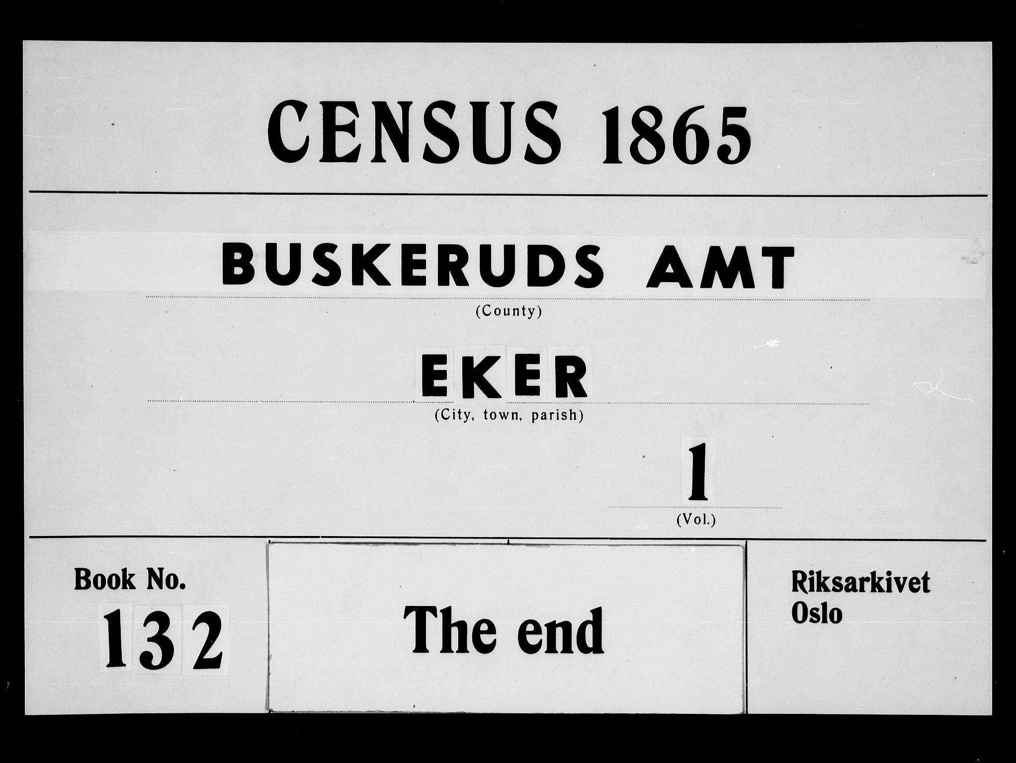 RA, 1865 census for Eiker, 1865, p. 265