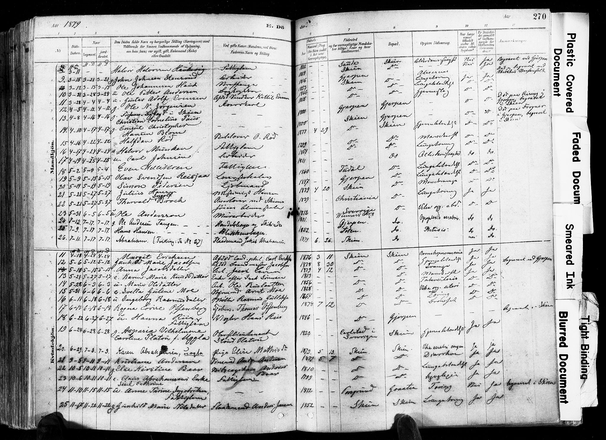 Skien kirkebøker, SAKO/A-302/F/Fa/L0009: Parish register (official) no. 9, 1878-1890, p. 270