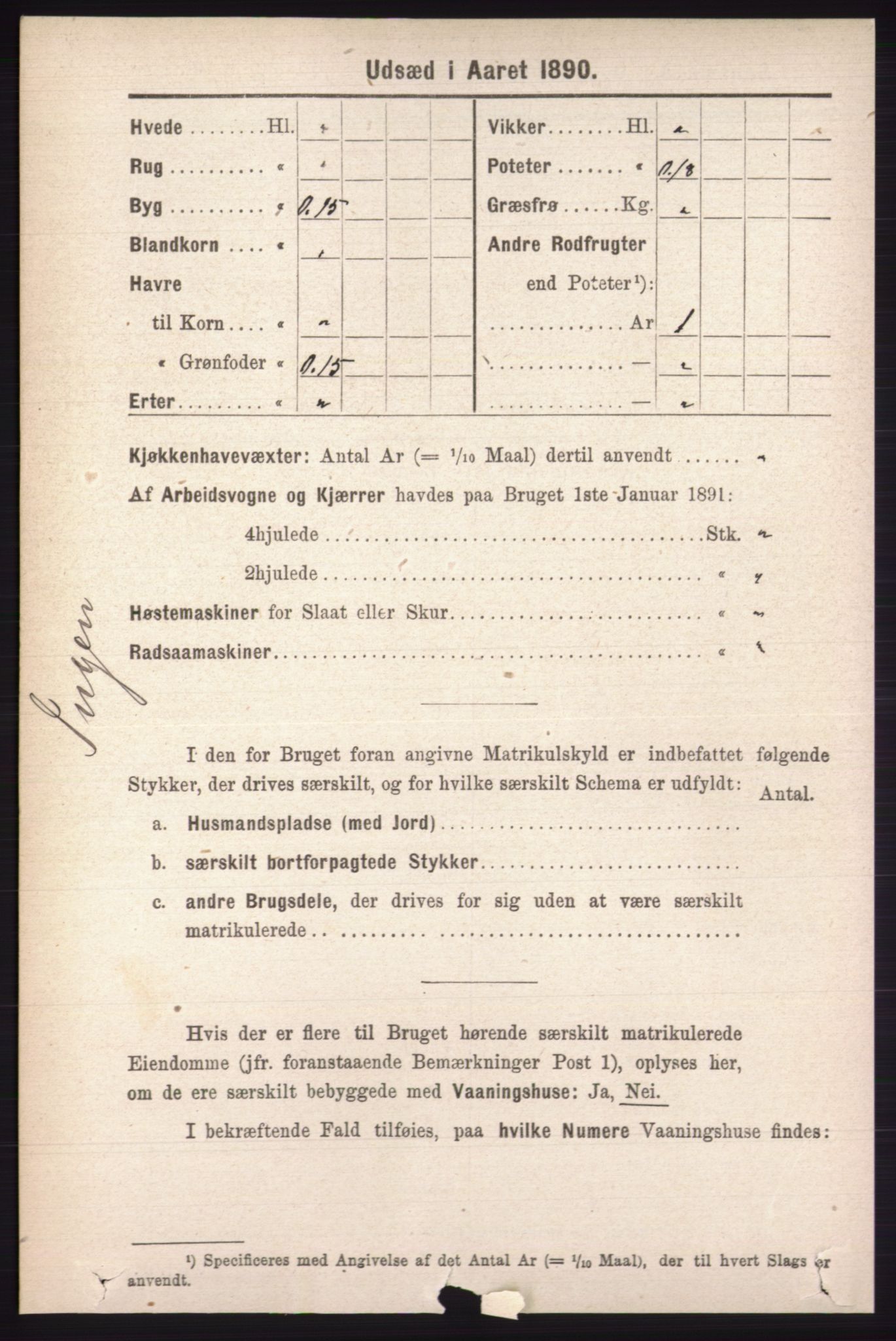 RA, 1891 census for 0438 Lille Elvedalen, 1891, p. 4511