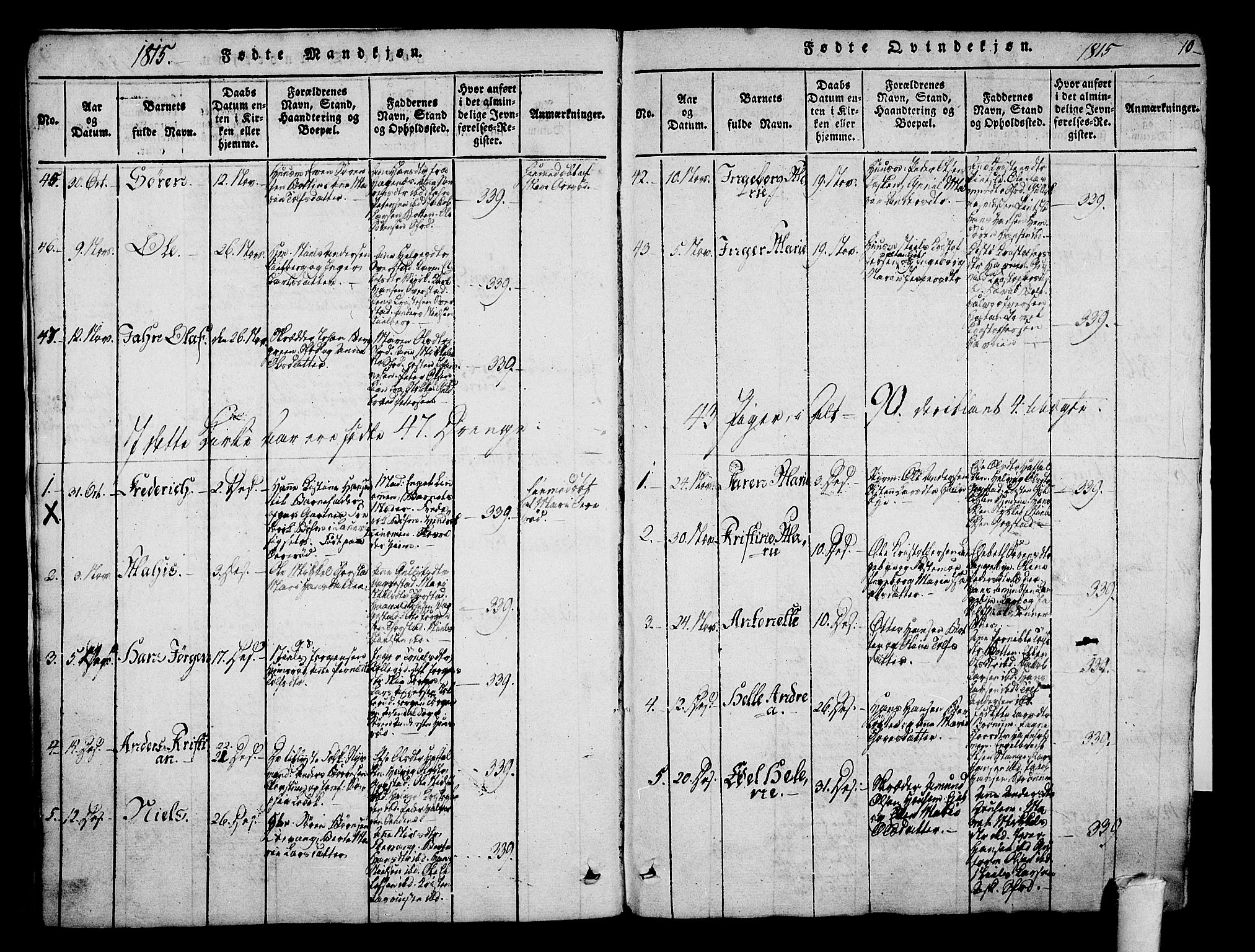 Sandar kirkebøker, SAKO/A-243/F/Fa/L0004: Parish register (official) no. 4, 1814-1832, p. 10