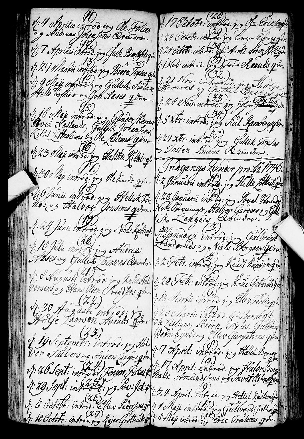 Flesberg kirkebøker, AV/SAKO-A-18/F/Fa/L0002: Parish register (official) no. I 2, 1726-1747