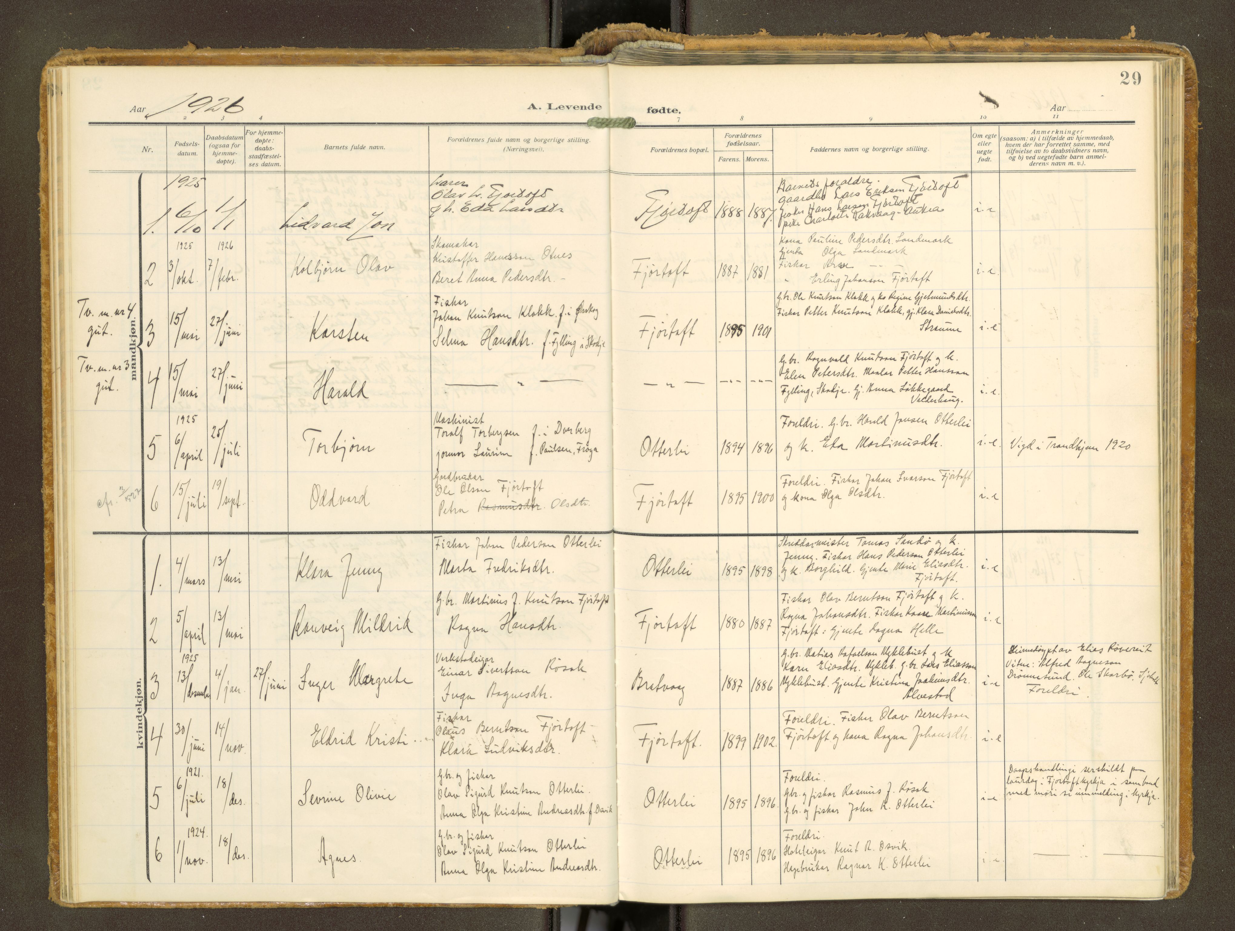 Ministerialprotokoller, klokkerbøker og fødselsregistre - Møre og Romsdal, AV/SAT-A-1454/538/L0528: Parish register (official) no. 538A--, 1911-1935, p. 29