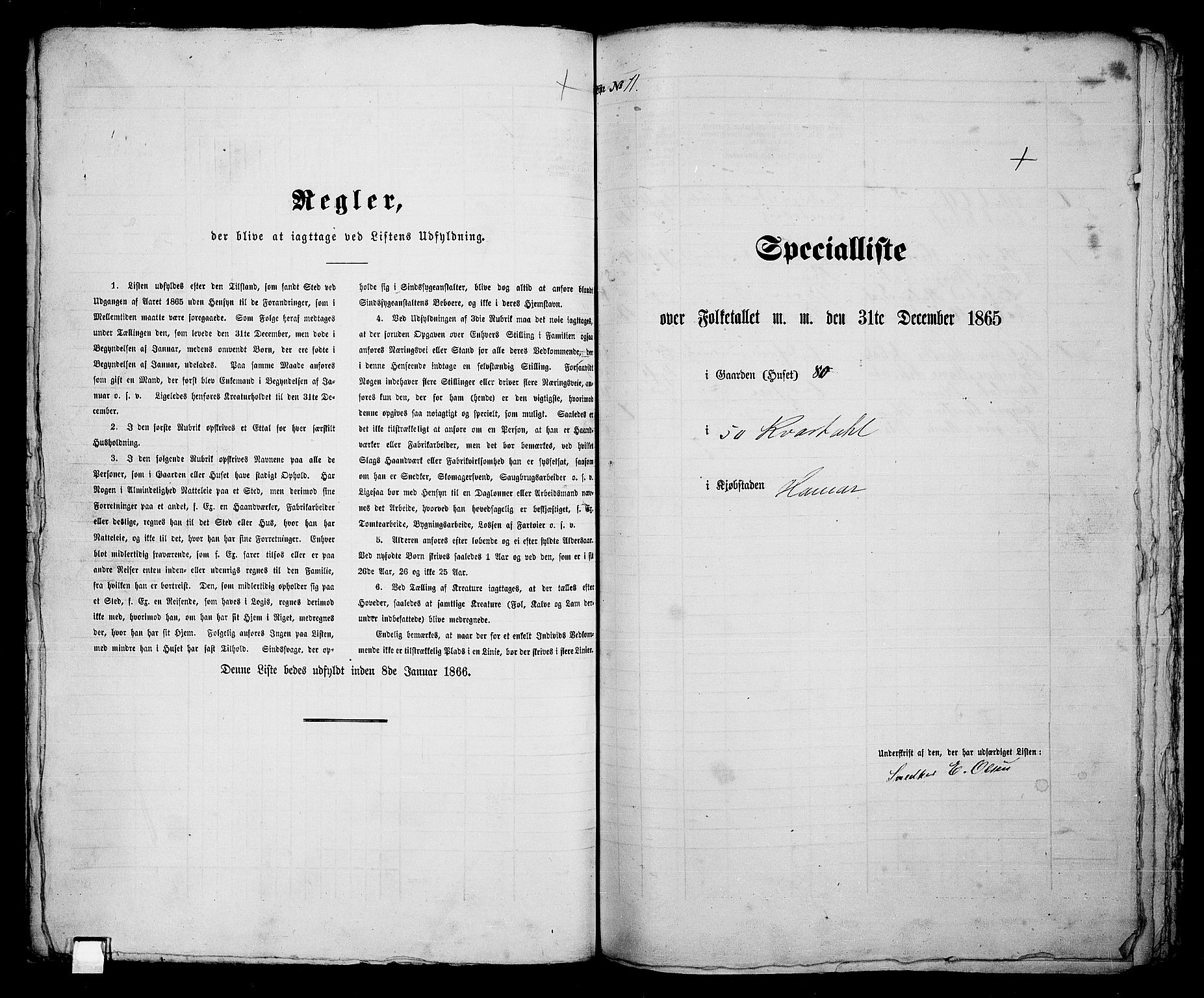 RA, 1865 census for Vang/Hamar, 1865, p. 150