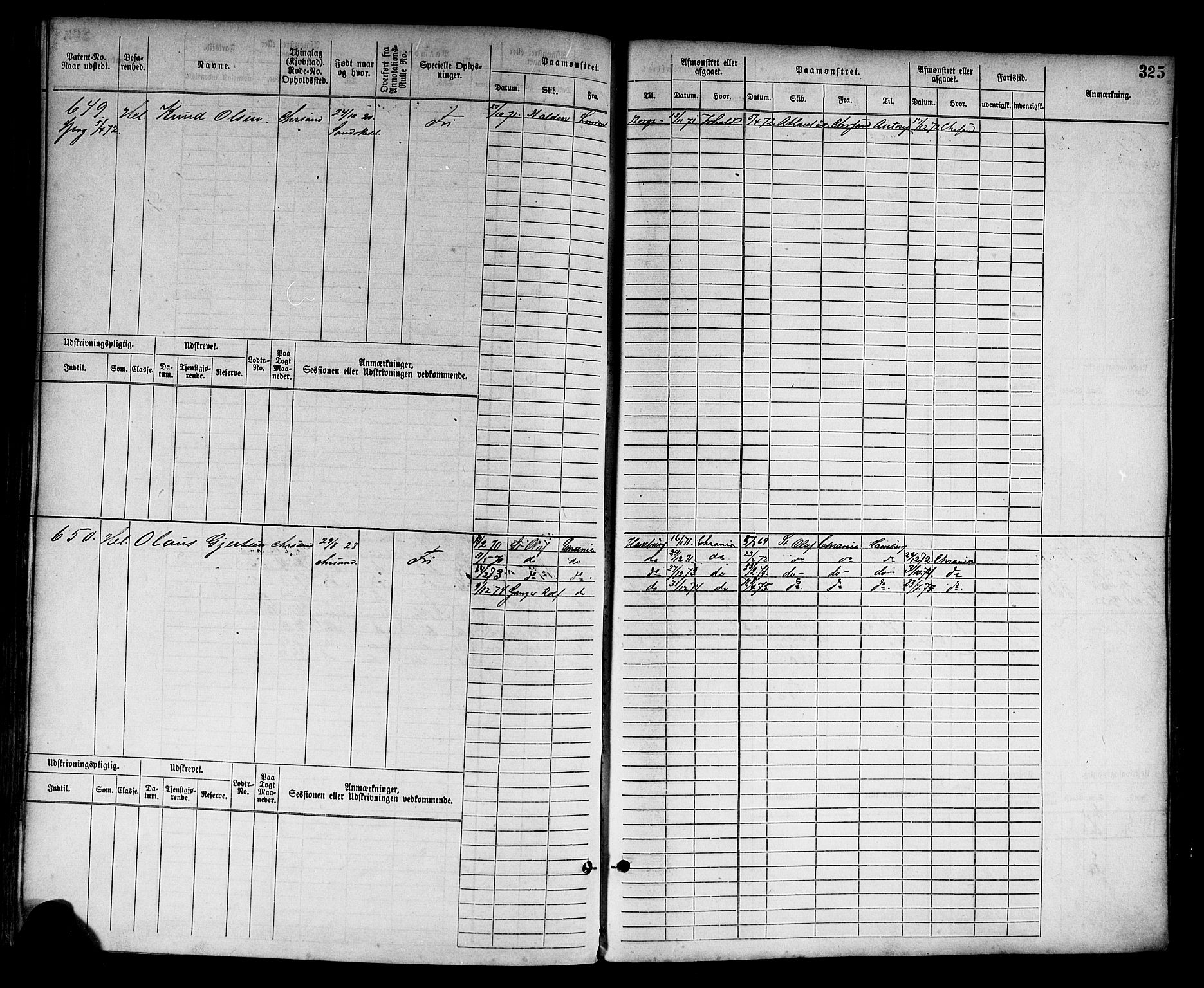 Kristiansand mønstringskrets, AV/SAK-2031-0015/F/Fb/L0003: Hovedrulle nr 1-762, I-10, 1860-1911, p. 341