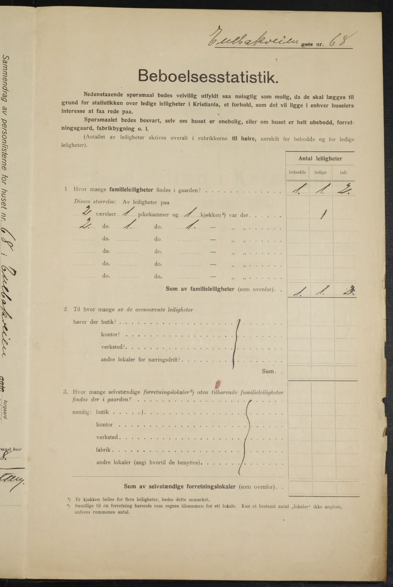 OBA, Municipal Census 1915 for Kristiania, 1915, p. 21074