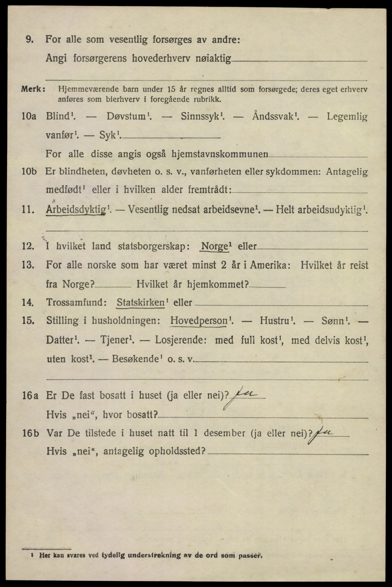 SAKO, 1920 census for Brunlanes, 1920, p. 9230