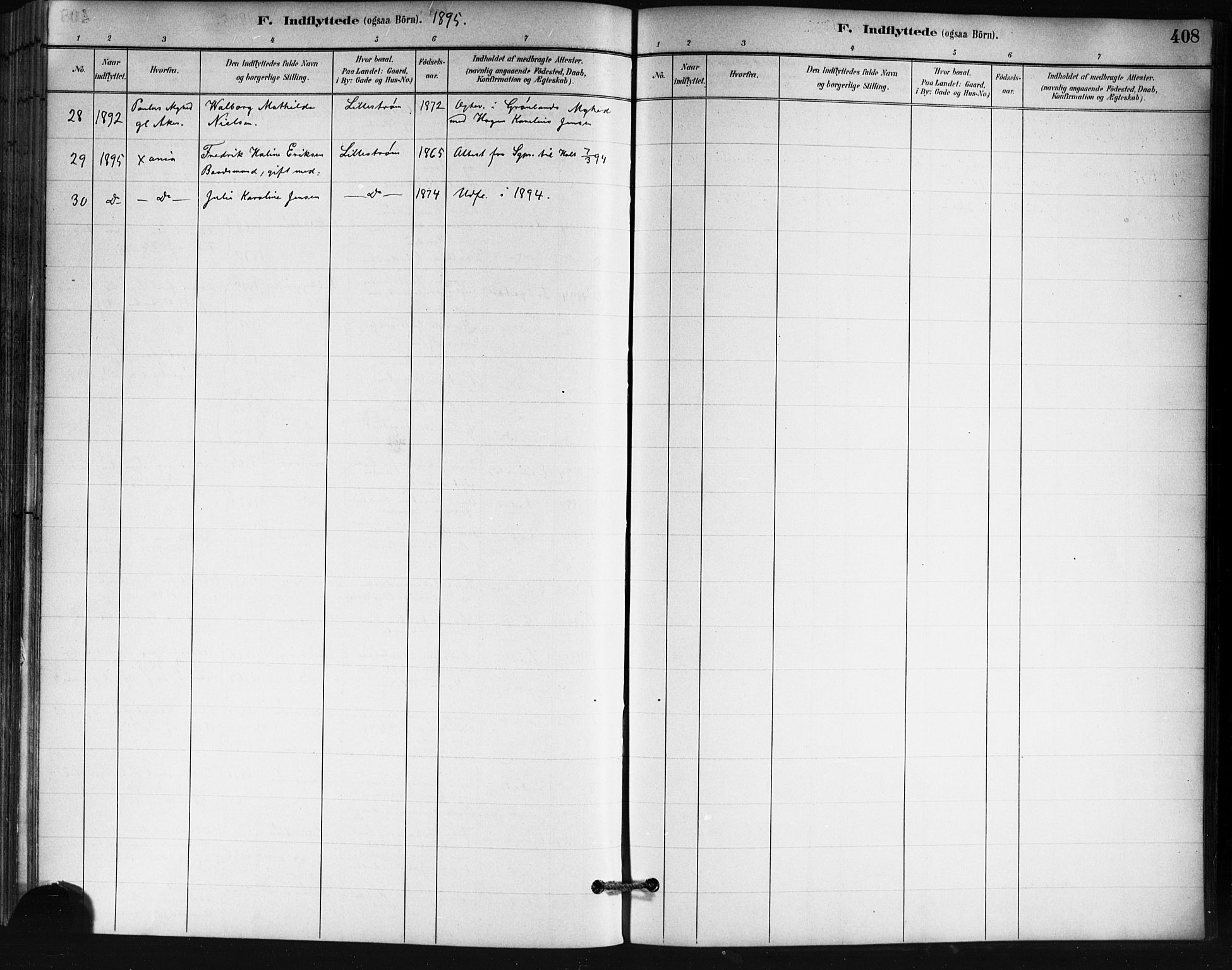 Skedsmo prestekontor Kirkebøker, SAO/A-10033a/G/Ga/L0004: Parish register (copy) no. I 4, 1883-1895, p. 408