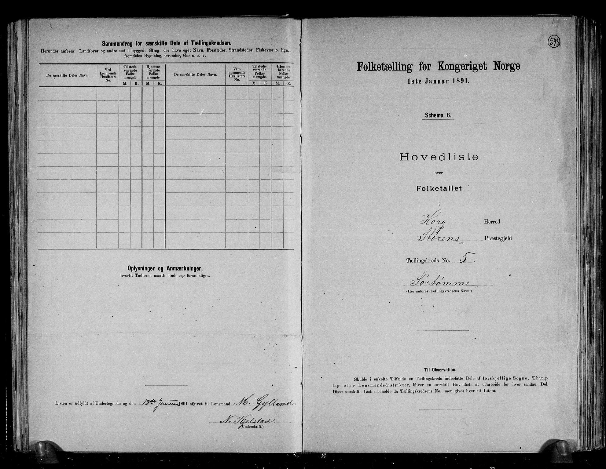 RA, 1891 census for 1650 Horg, 1891, p. 12