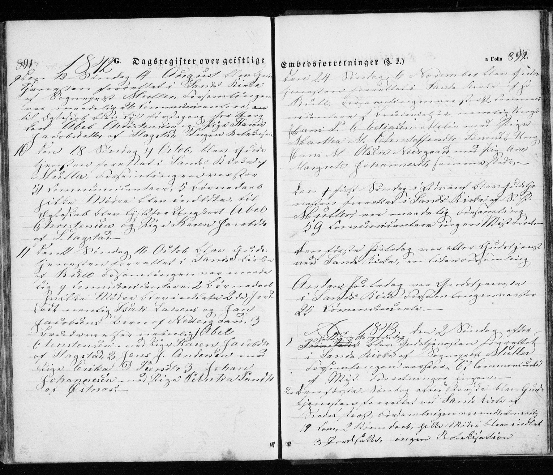 Trondenes sokneprestkontor, SATØ/S-1319/H/Ha/L0010kirke: Parish register (official) no. 10, 1840-1865, p. 891-892