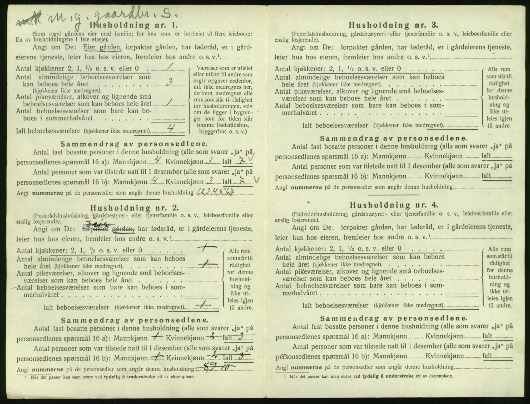 SAT, 1920 census for Skodje, 1920, p. 256