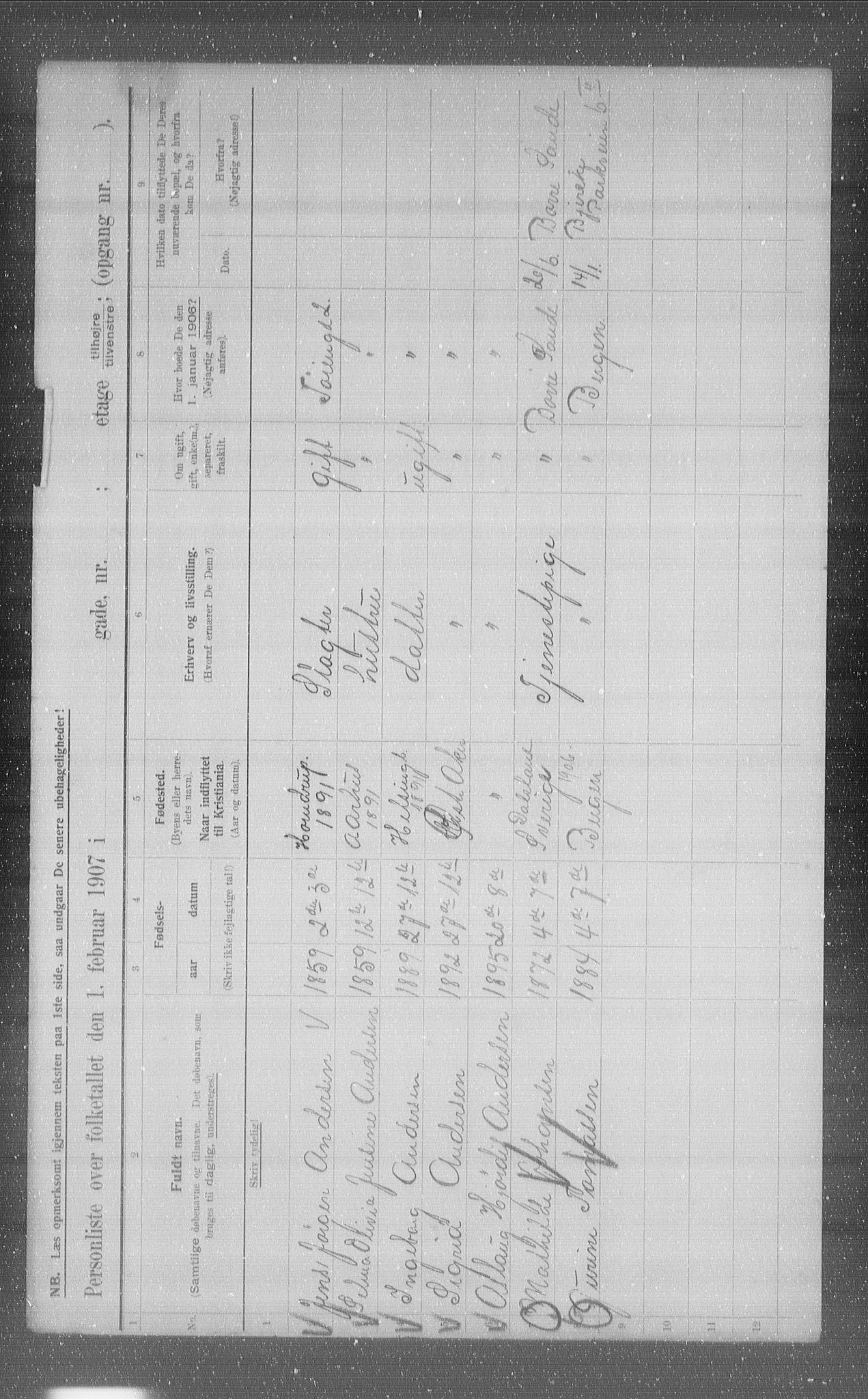 OBA, Municipal Census 1907 for Kristiania, 1907, p. 59775