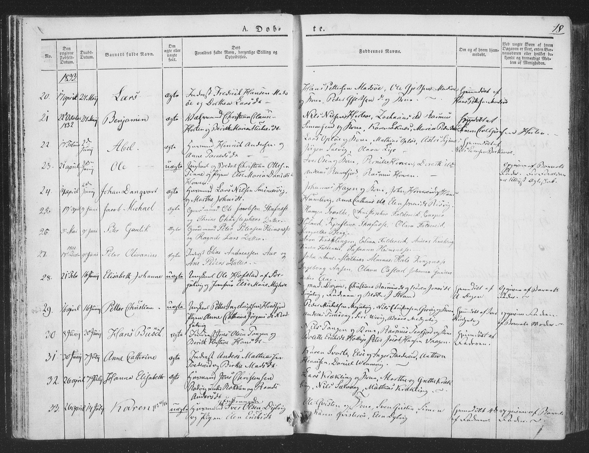 Ministerialprotokoller, klokkerbøker og fødselsregistre - Nord-Trøndelag, AV/SAT-A-1458/780/L0639: Parish register (official) no. 780A04, 1830-1844, p. 18