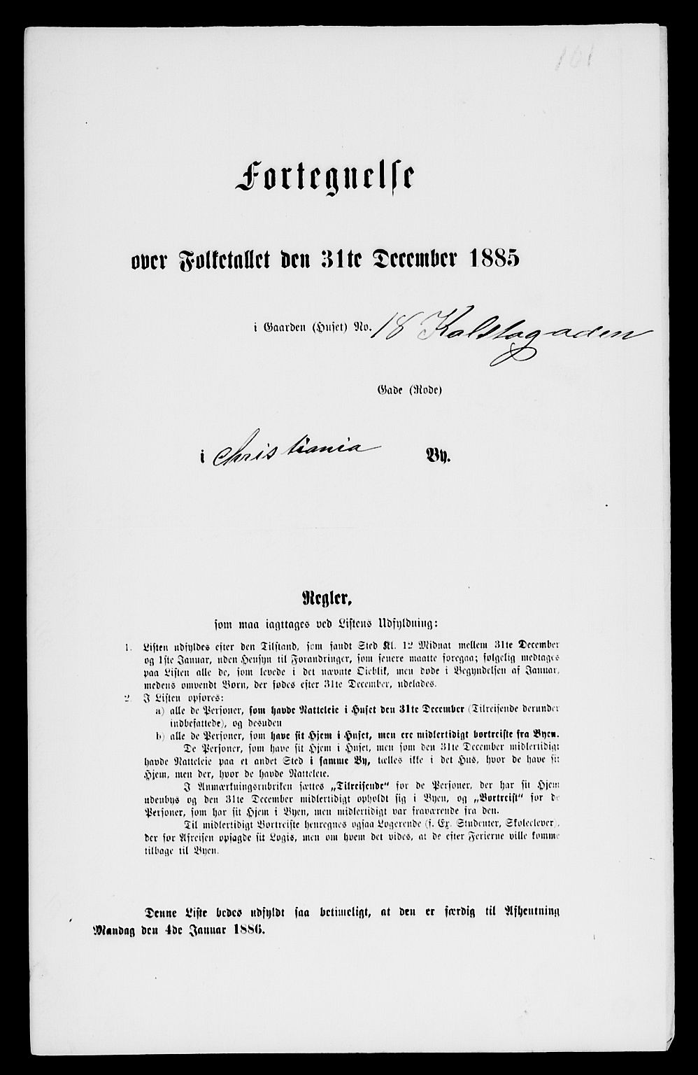 RA, 1885 census for 0301 Kristiania, 1885, p. 10416