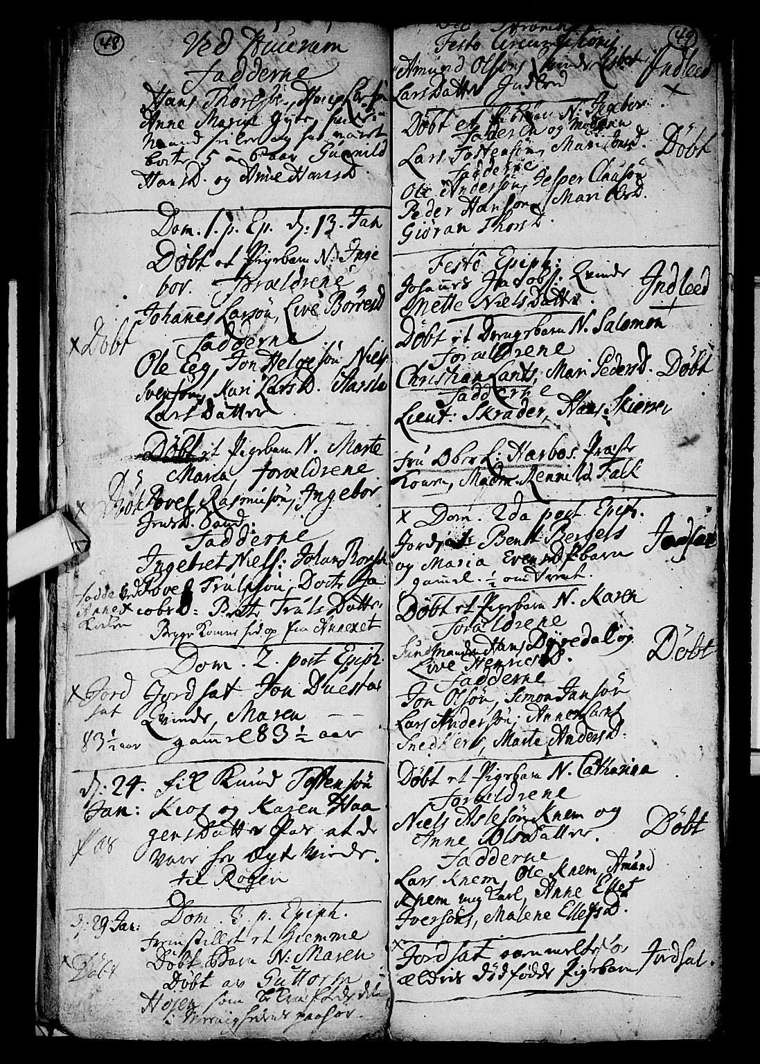 Hurum kirkebøker, AV/SAKO-A-229/F/Fa/L0005: Parish register (official) no. 5, 1735-1739, p. 48-49