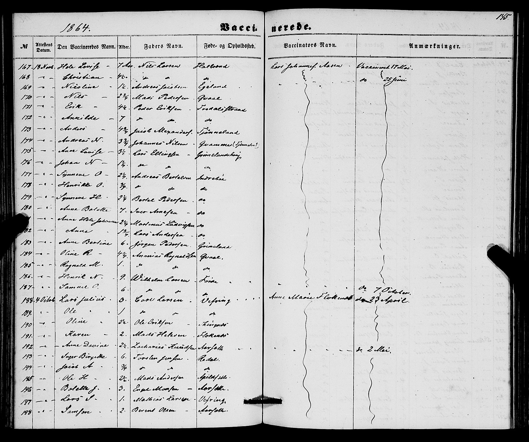 Førde sokneprestembete, AV/SAB-A-79901/H/Haa/Haaa/L0010: Parish register (official) no. A 10, 1861-1876, p. 145