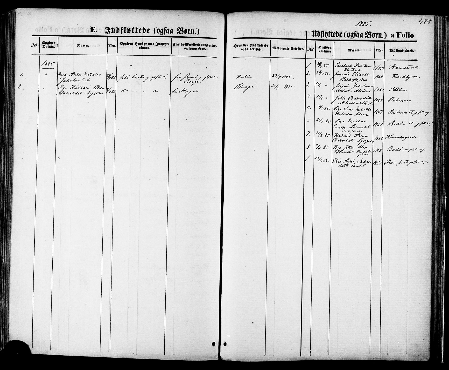 Ministerialprotokoller, klokkerbøker og fødselsregistre - Nordland, SAT/A-1459/880/L1132: Parish register (official) no. 880A06, 1869-1887, p. 428