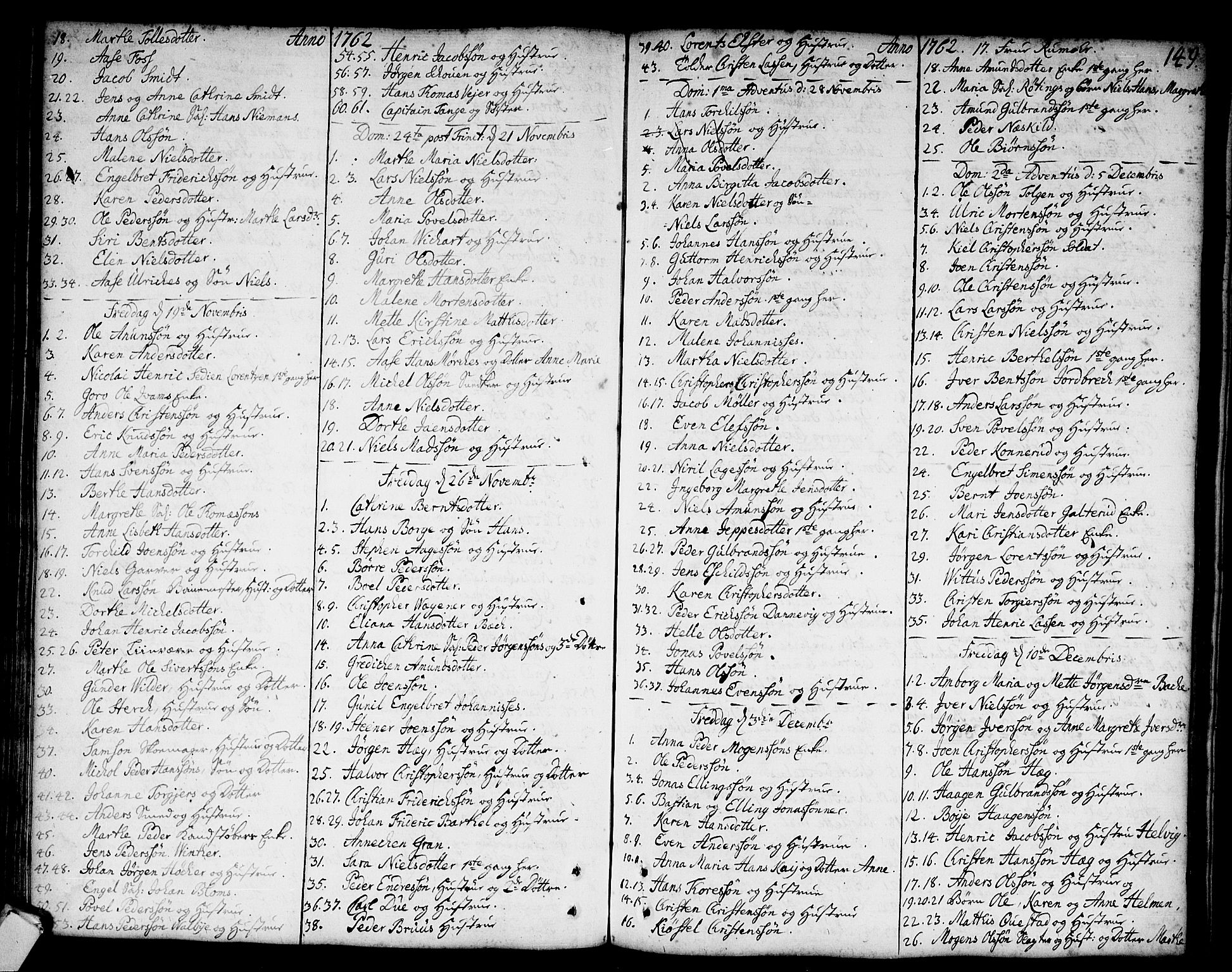 Strømsø kirkebøker, AV/SAKO-A-246/F/Fa/L0008: Parish register (official) no. I 8, 1748-1774, p. 149