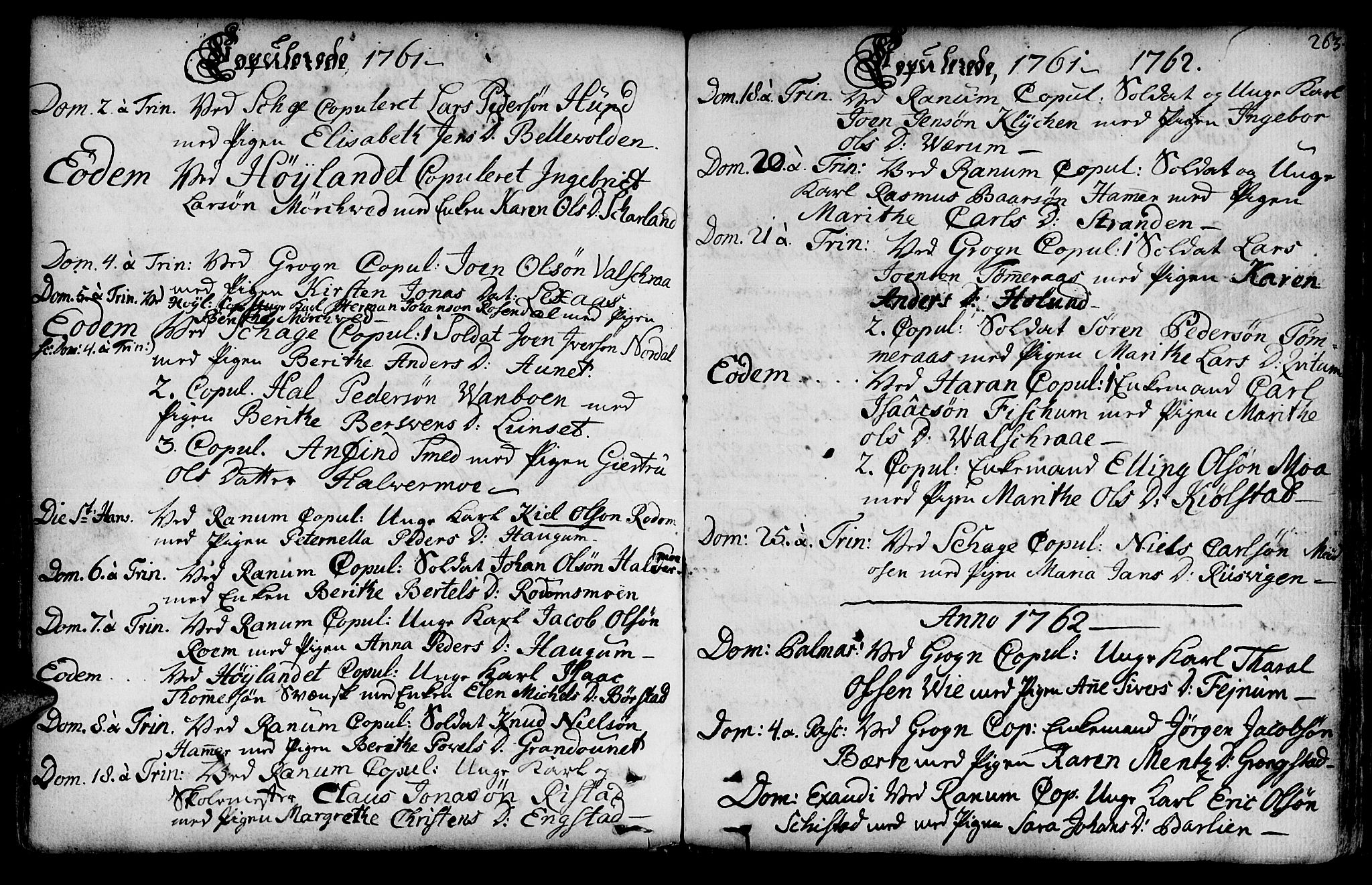 Ministerialprotokoller, klokkerbøker og fødselsregistre - Nord-Trøndelag, SAT/A-1458/764/L0542: Parish register (official) no. 764A02, 1748-1779, p. 263