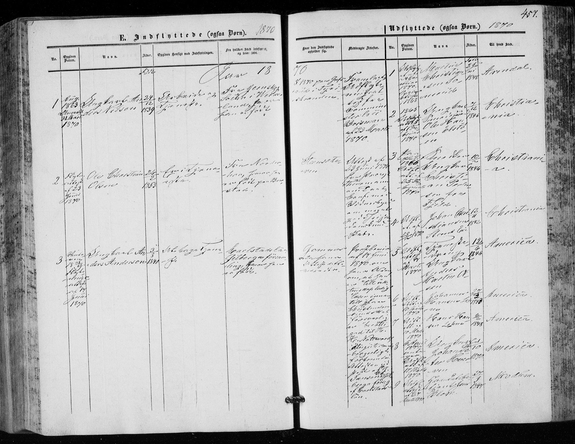 Hole kirkebøker, SAKO/A-228/F/Fa/L0006: Parish register (official) no. I 6, 1852-1872, p. 457