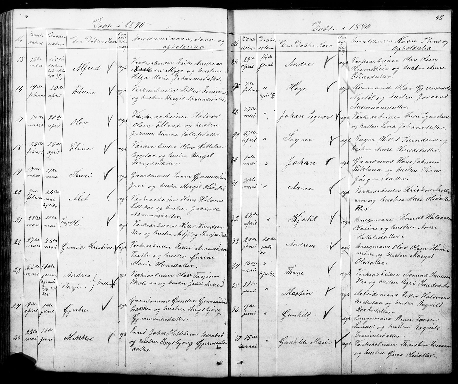 Mo kirkebøker, AV/SAKO-A-286/G/Gb/L0002: Parish register (copy) no. II 2, 1851-1890, p. 48