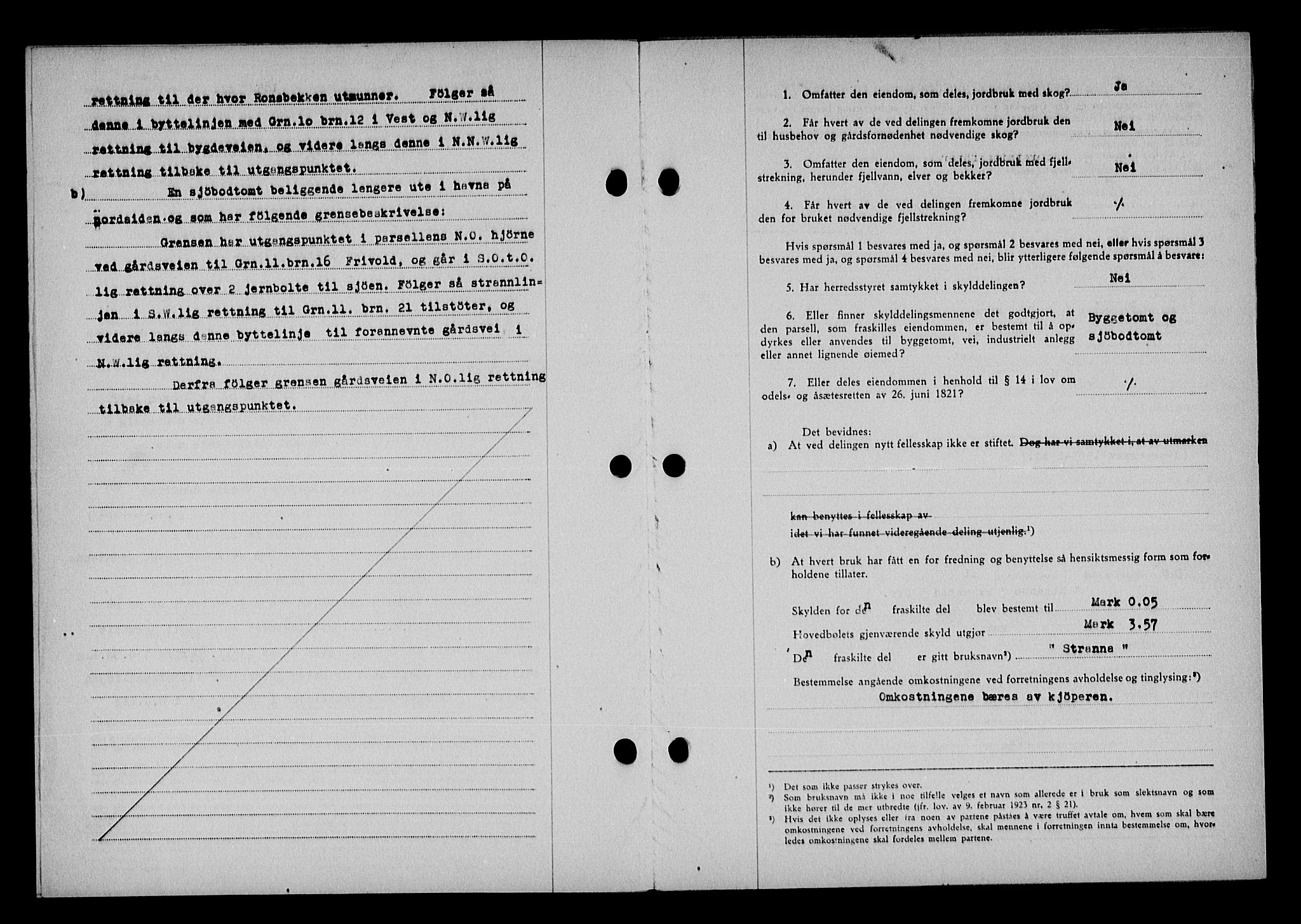 Vestre Nedenes/Sand sorenskriveri, SAK/1221-0010/G/Gb/Gba/L0053: Mortgage book no. A 6, 1944-1945, Diary no: : 185/1944