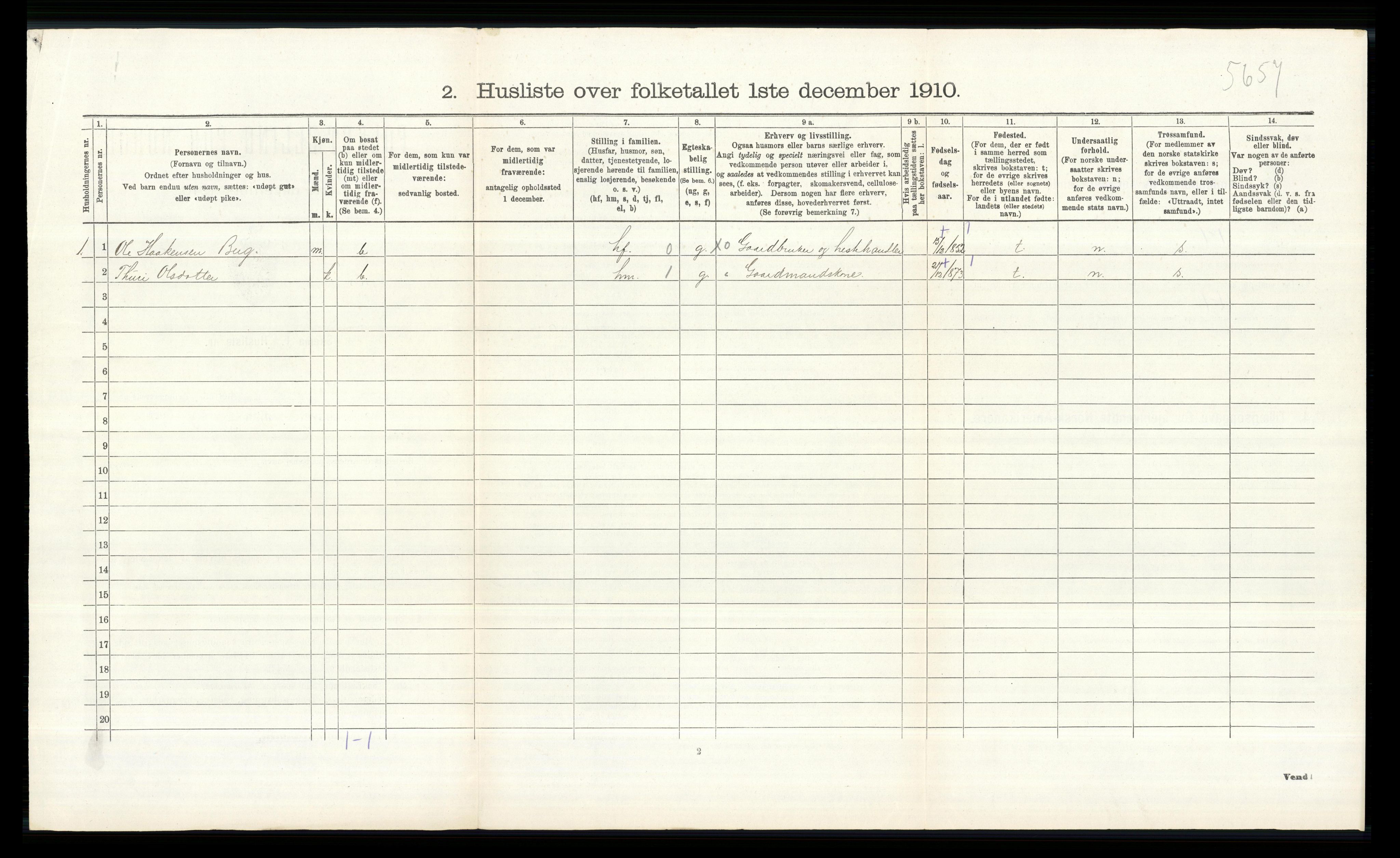 RA, 1910 census for Ål, 1910, p. 842