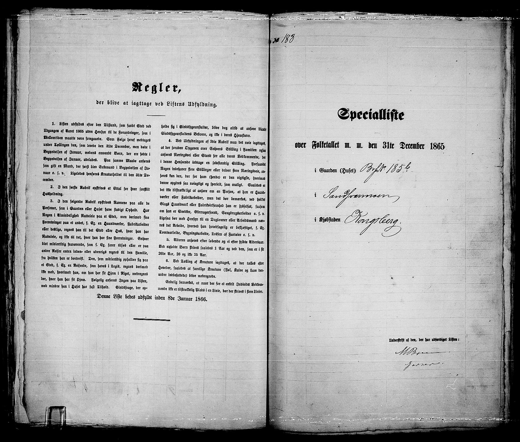 RA, 1865 census for Kongsberg/Kongsberg, 1865, p. 378