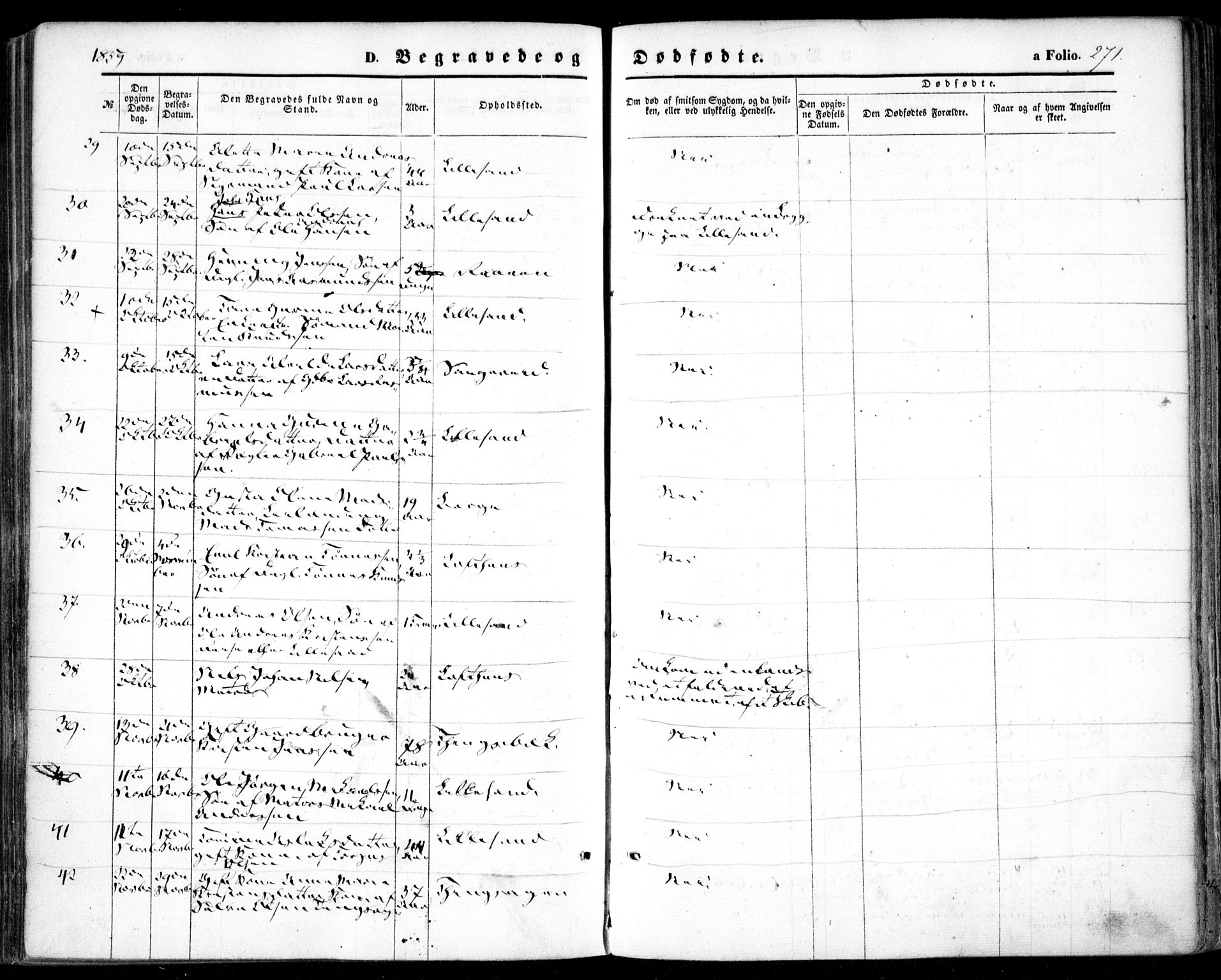 Vestre Moland sokneprestkontor, AV/SAK-1111-0046/F/Fa/Fab/L0007: Parish register (official) no. A 7, 1859-1872, p. 271